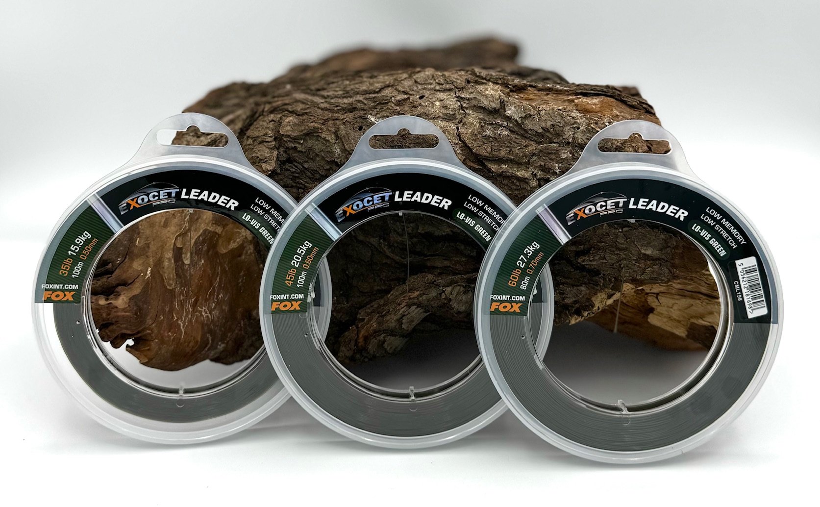 Fox Exocet Pro Leader 15,9kg 20,5kg 27,3kg 100m Lo-Vis Green