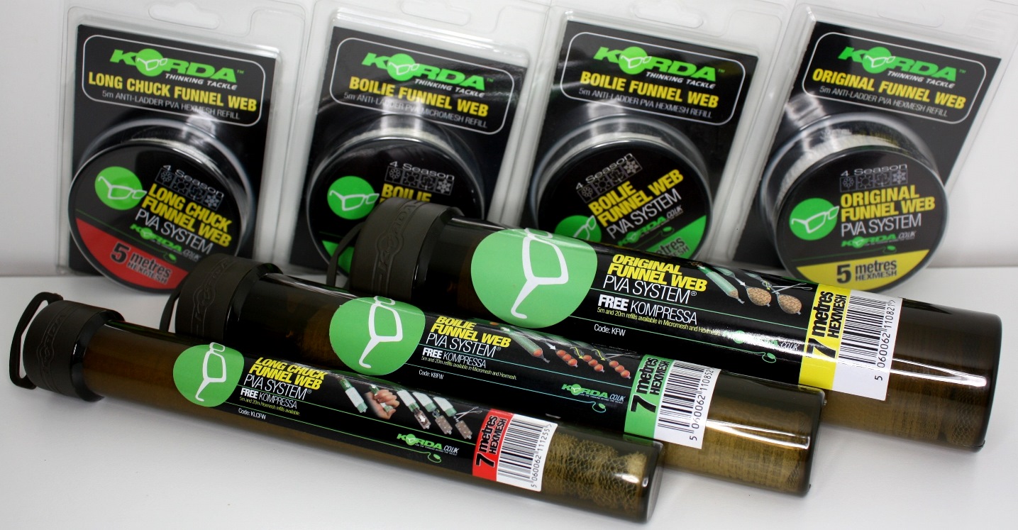 Korda PVA Funnel Web 7m 5m Refill Hexmesh Micromesh Boilie