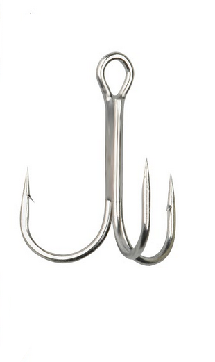 Gamakatsu 13N Treble Hooks Nickel 1/0 2/0 3/0 1 2 4 6 8 10 12 Drilling 10 Stück