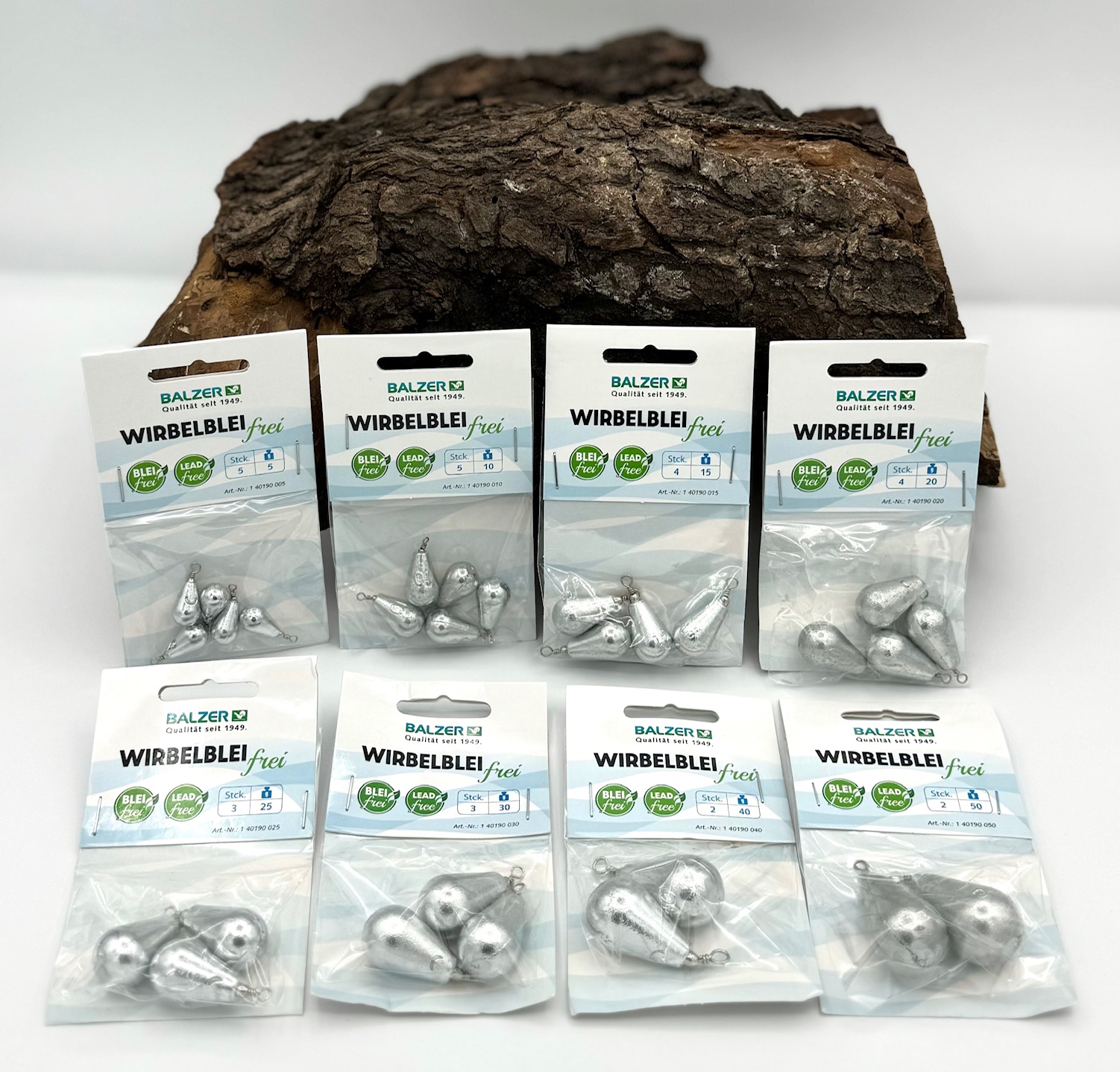 Balzer Wirbelblei Birnenblei Bleifrei Non Toxic 5g 10g 15g 20g 25g 30g 40g 50g