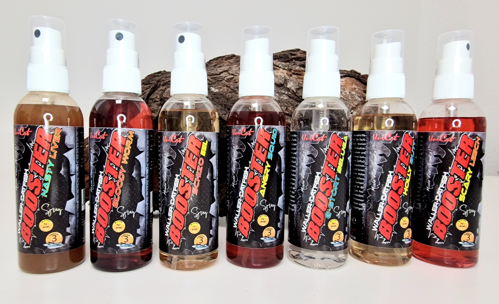 Uni Cat Waller Booster Spray Wels 100ml Liver Squid Worm Eel Beluga Butt Leech