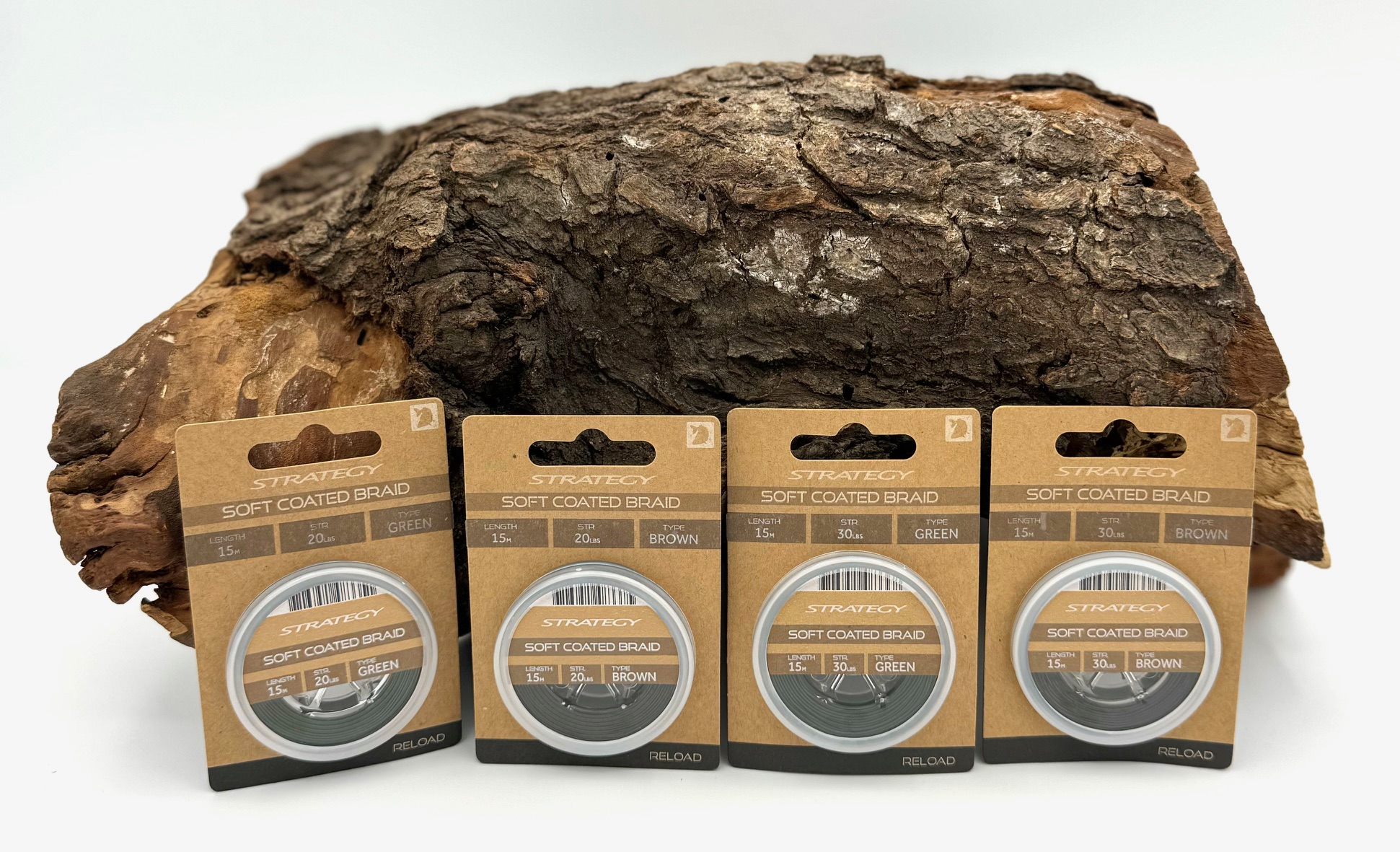 Strategy Reload Coated Braid Green Brown 20lb 30lbs 15m