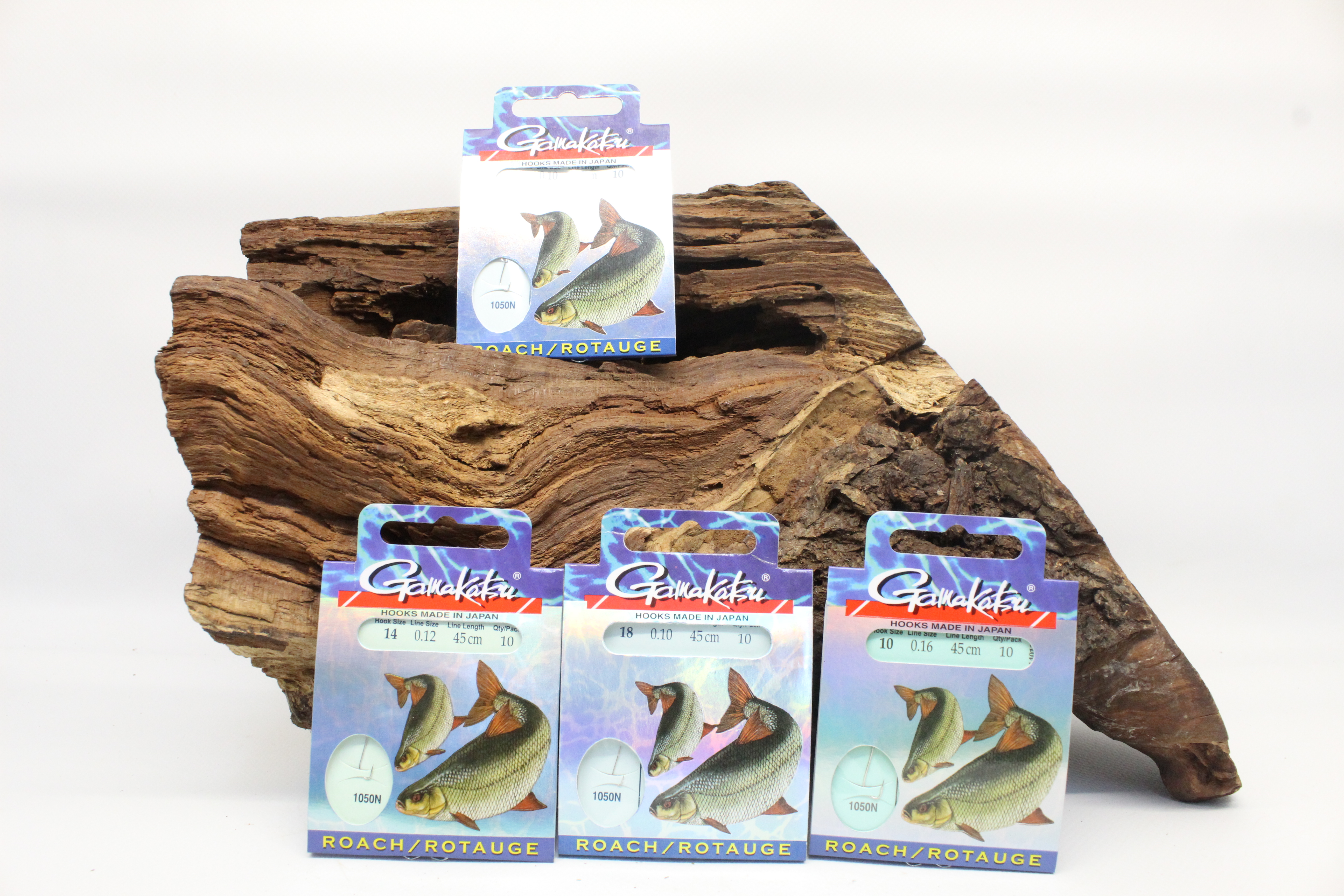 Gamakatsu 1050N Roach/Rotauge Haken Silber Gr. 10 12 14 16 18 20 Länge 45cm