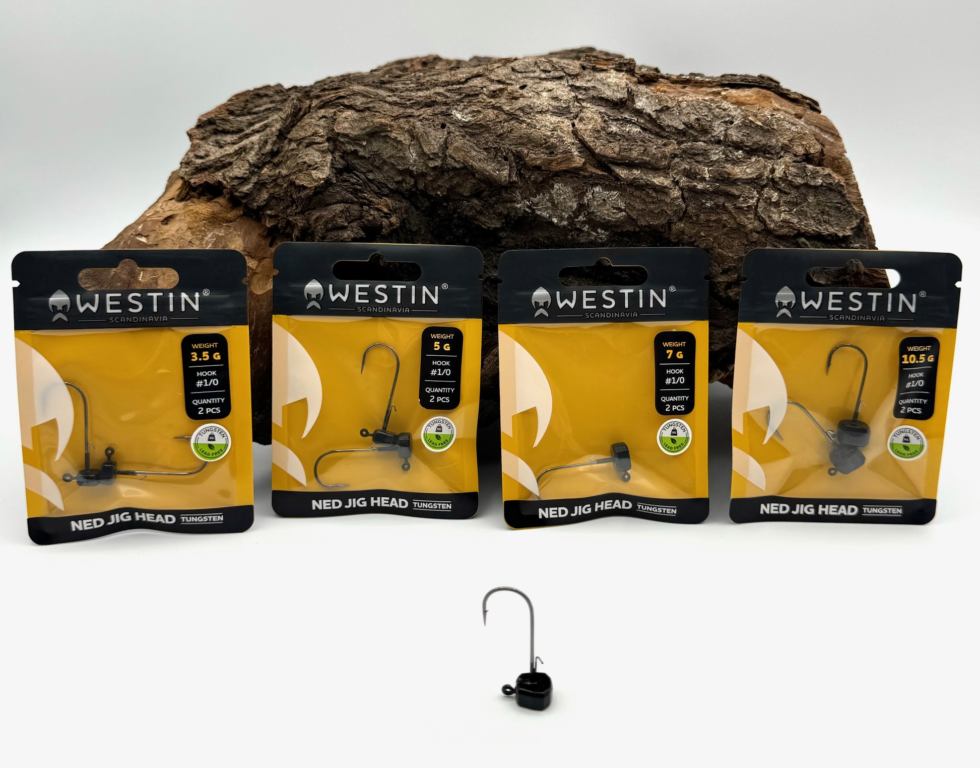 Westin Ned Jig Head Tungsten Black Nickel #1/0 3,5g 5g 10,5g