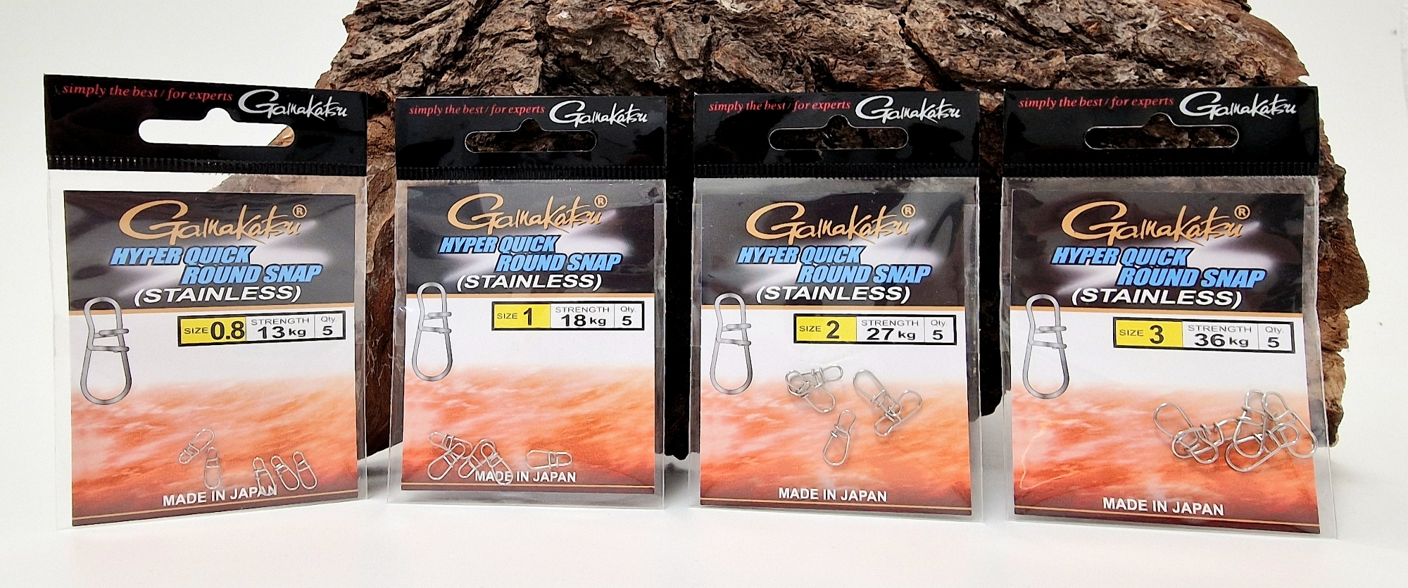 Gamakatsu Hyper Quick Round Snap Gr. 0,8 1 2 3 5 Stück