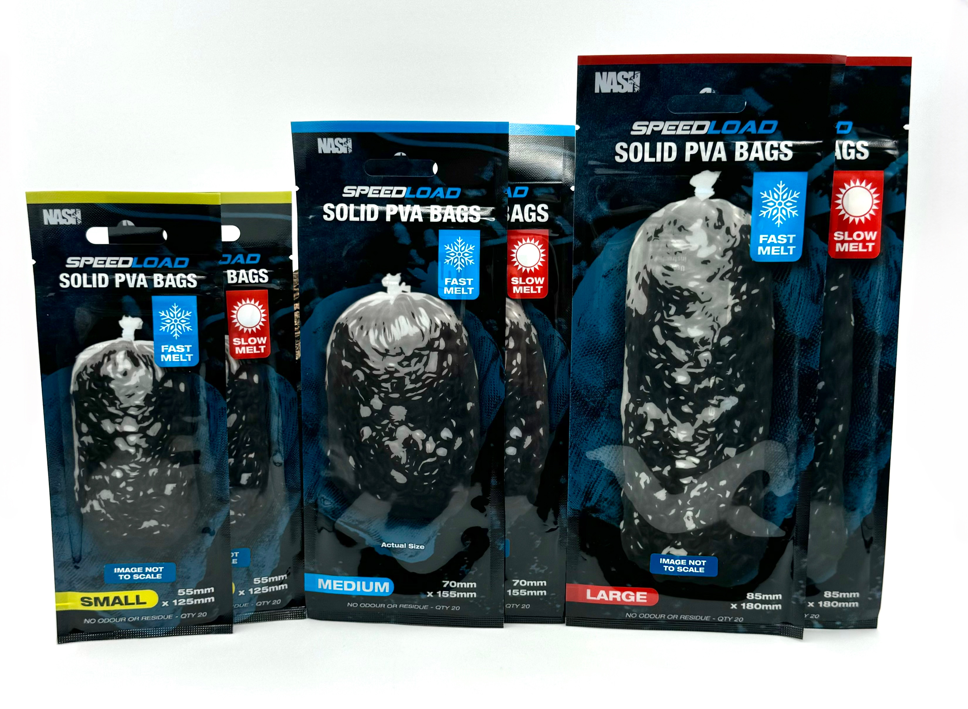 Nash Speedload PVA Bags Small Medium Large Fast Smelt Slow Smelt