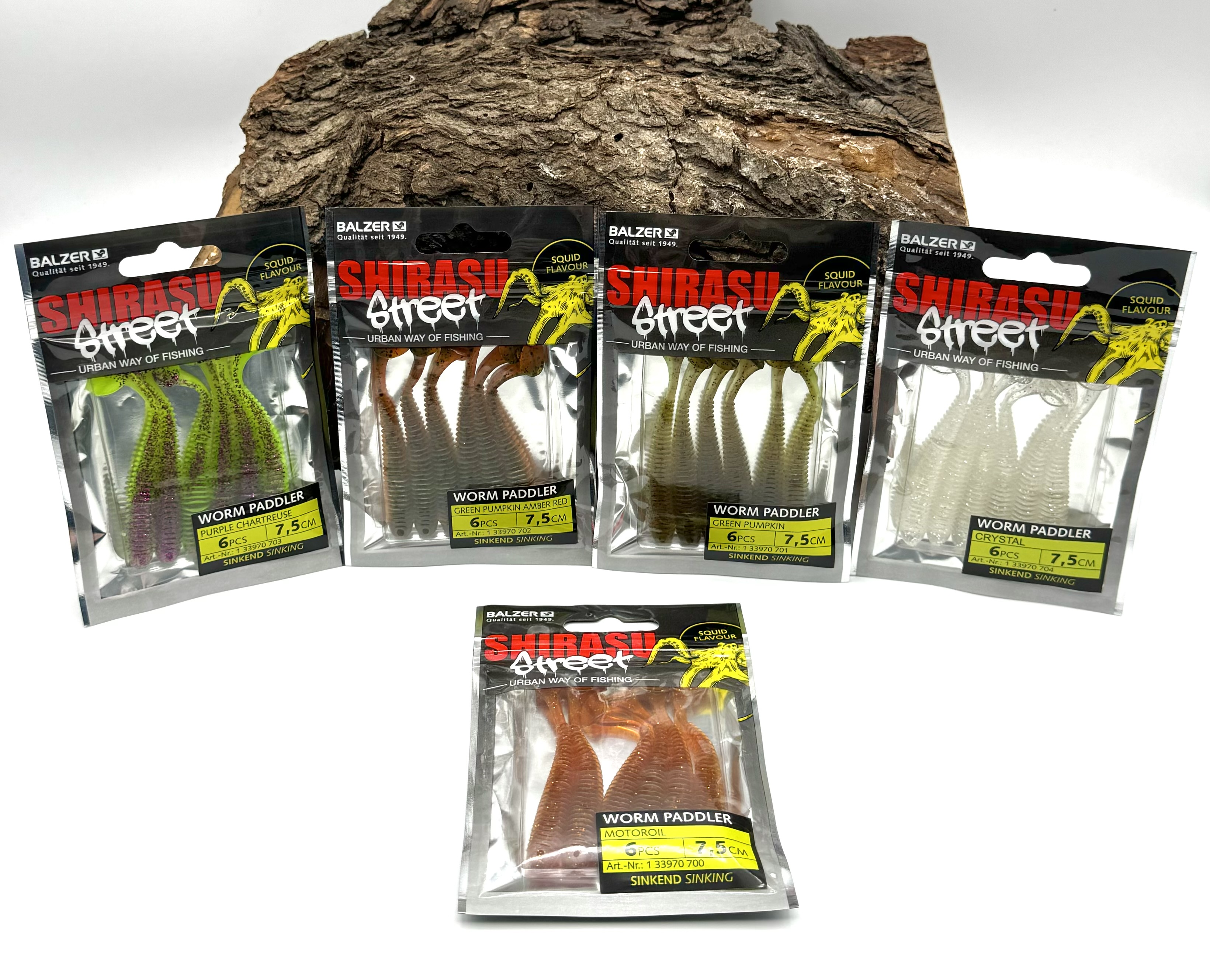 Balzer Shirasu Street Worm Paddler Schaufelschwanz 7,5cm 2g 5 Farben