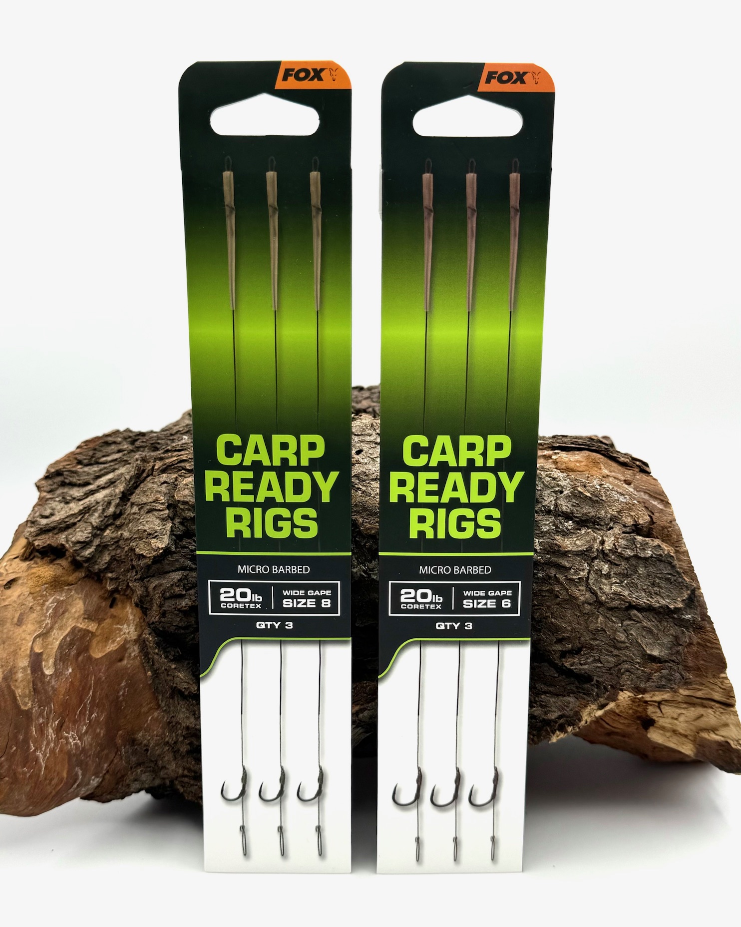 Fox Carp Ready Rigs Micro Barbed Wide Gape Beaked Point Size 4 6 8 3 Karpfenrigs