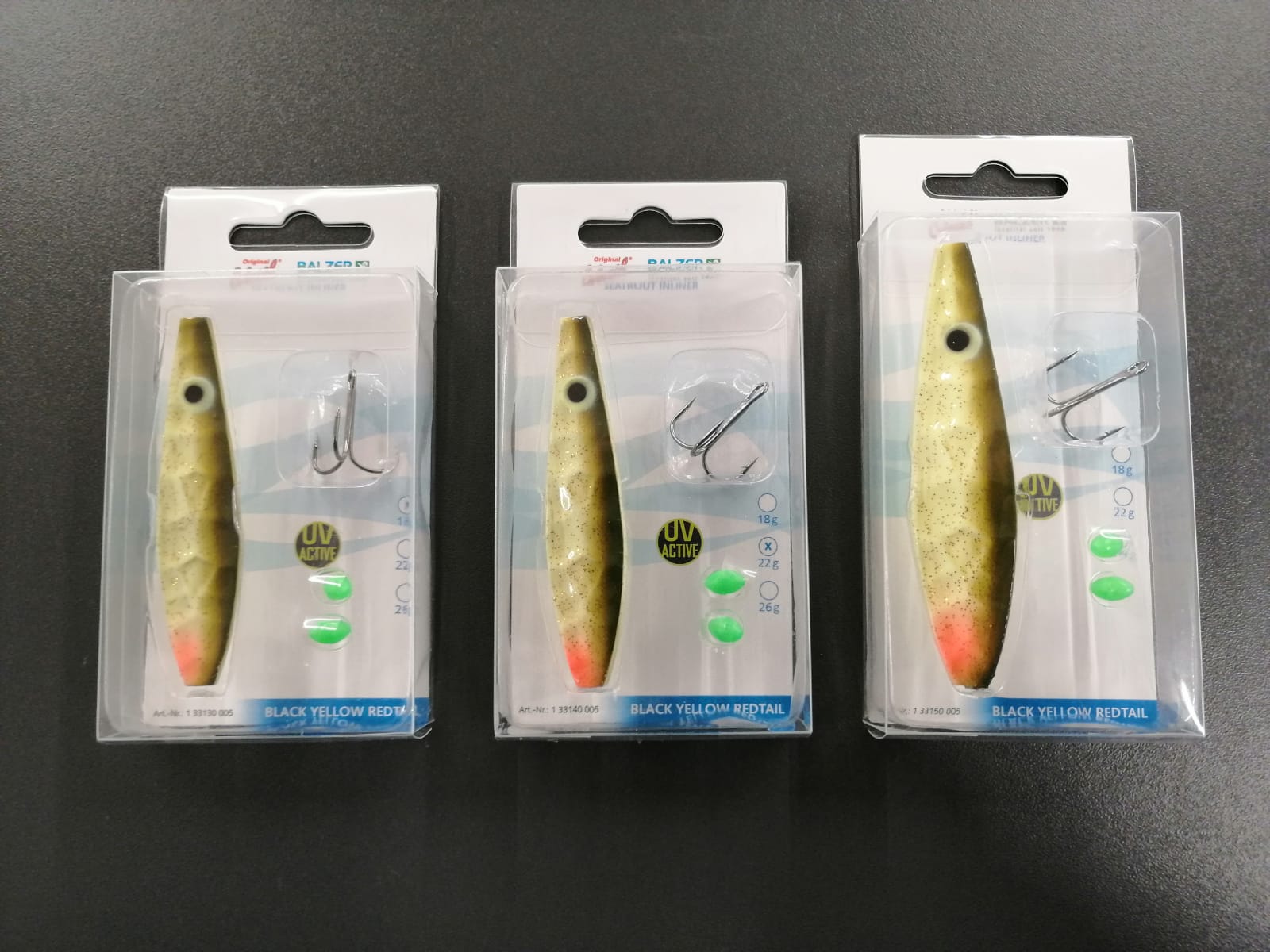 Balzer Colonel Z Seatrout Inliner 18g 22g 26g oliv gelb rot bleifrei ABVERKAUF