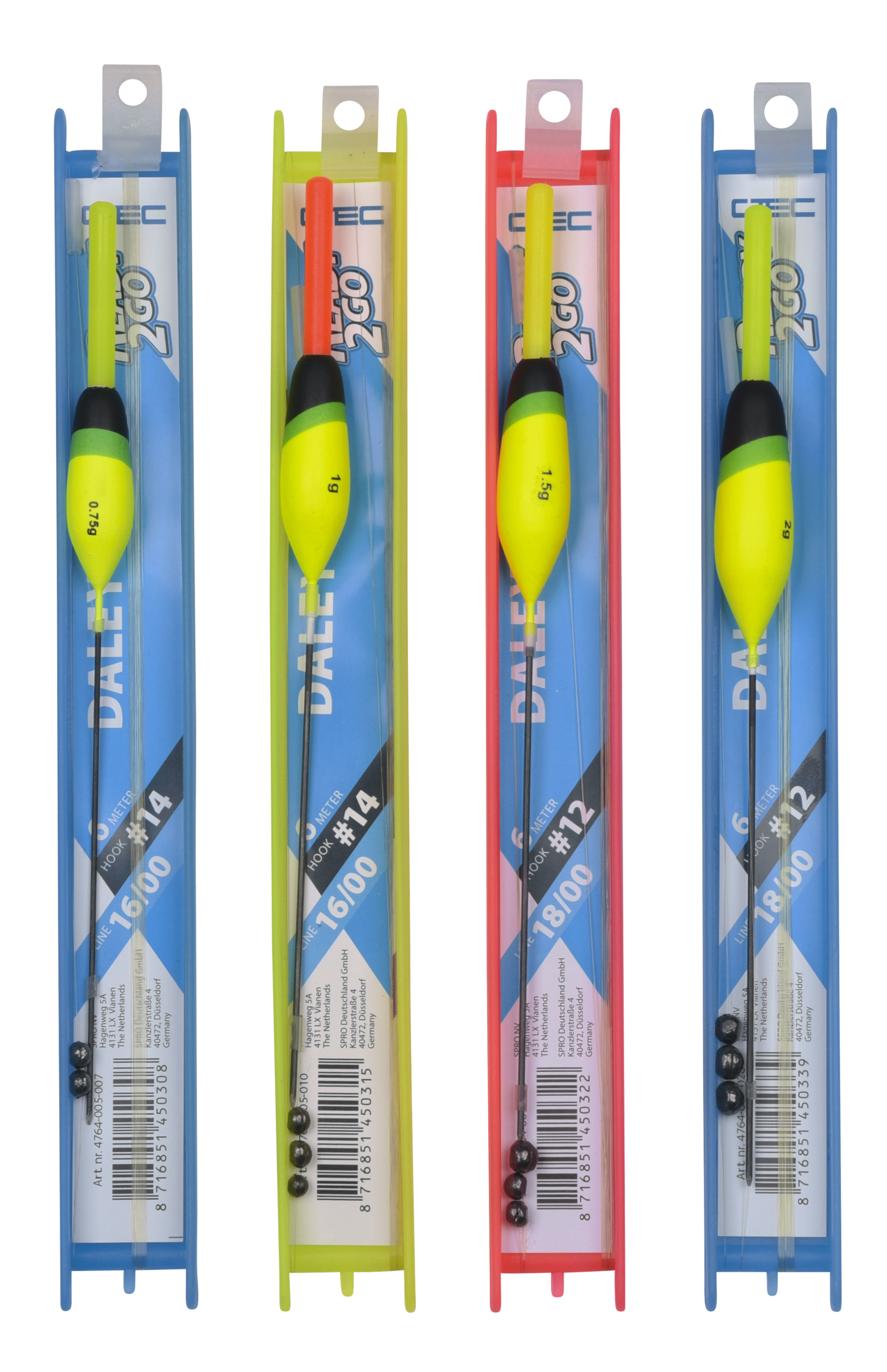 Spro C-Tec Polerigs Daley Stippposen Rig Fertigangel 6m 0,75g 1,0g 1,5g 2,0g Knicklichtpose