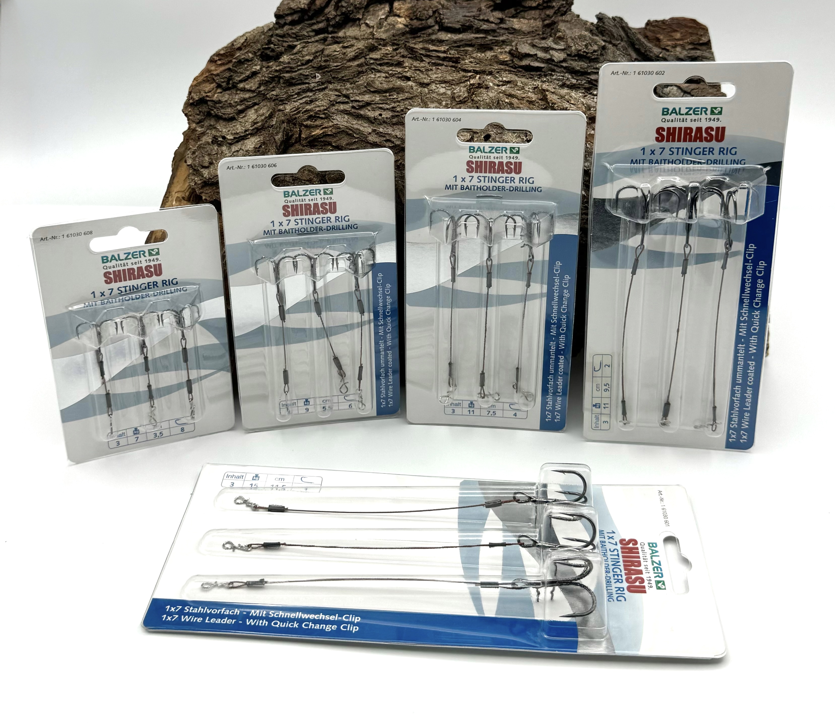 Balzer 1x7 Stinger Rig mit Baitholder 6 Größen