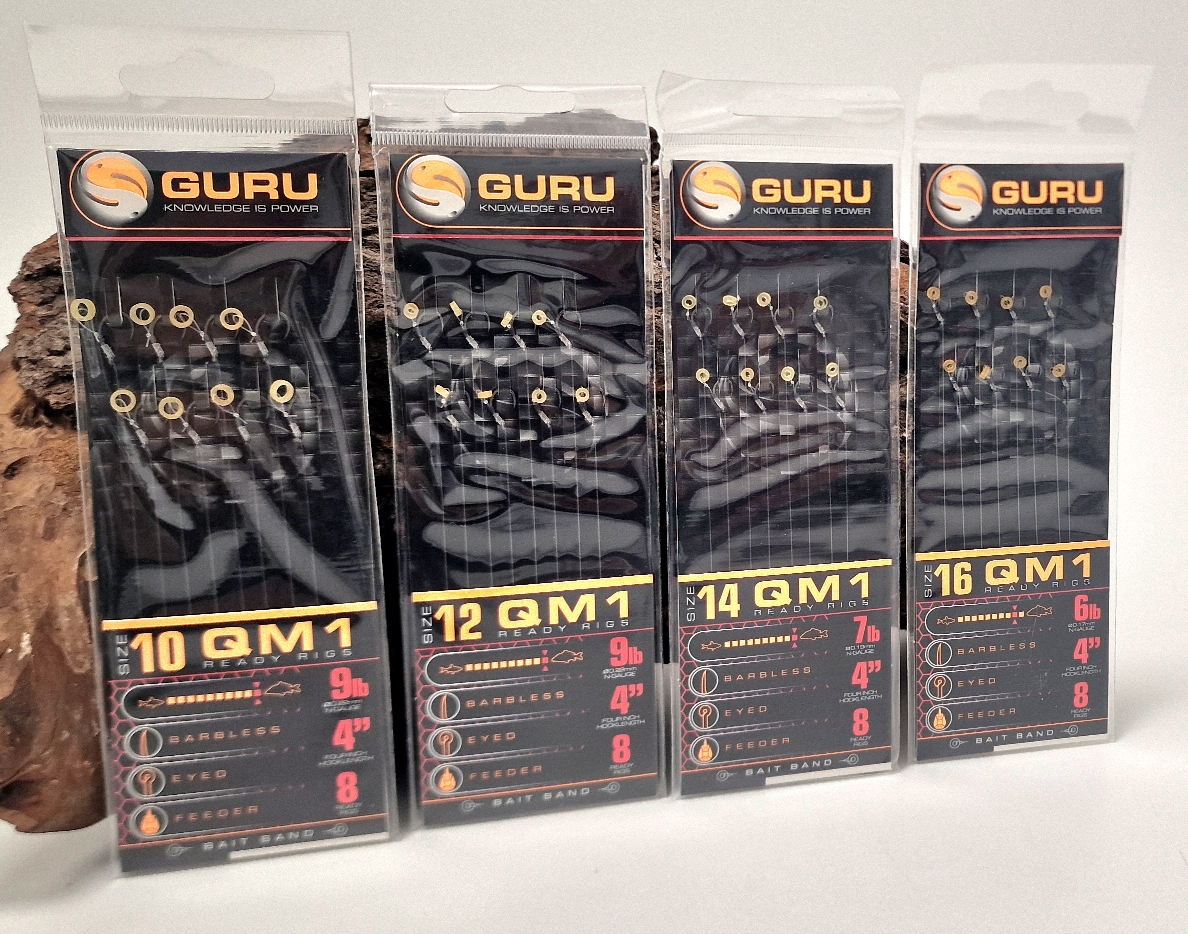 Guru QM1 4" Ready Rig´s Bait Bands Gr. 10 12 14 16 10cm 8 Stück