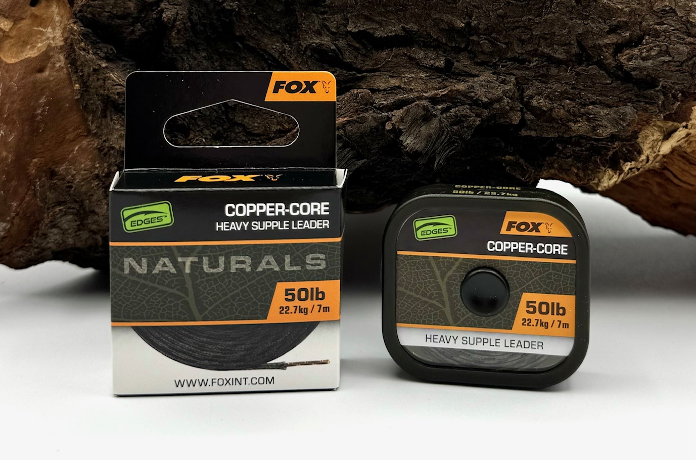 Fox Edges Naturals Copper Core Heavy Supple Leader 22,7kg 7m