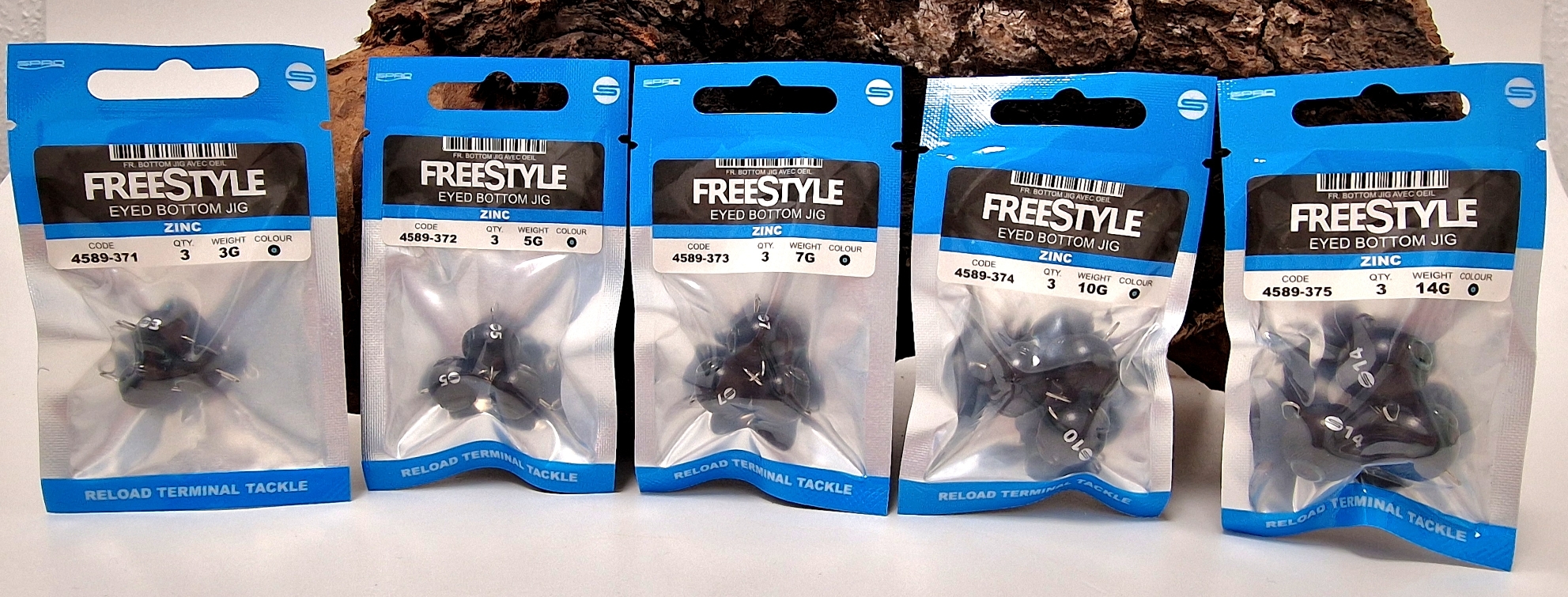 Spro Freestyle Eyed Bottom Jigs Black 3g 5g 7g 10g 14g Zinc