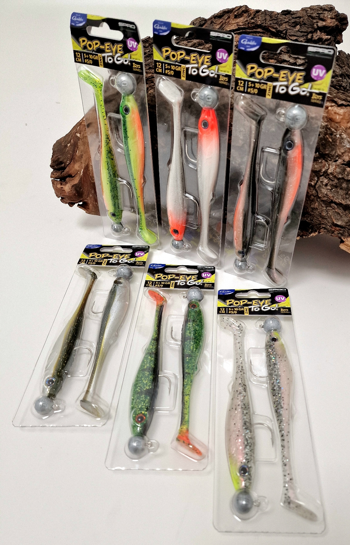 Spro Iris Popeye To Go 12cm UV 5+10g 2 Stück Jigkopf 6 Farben