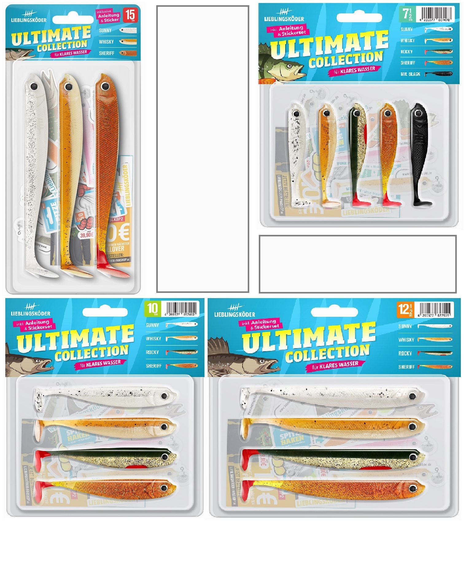 Lieblingsköder Ultimate Collection klares Wasser Set 7,5cm 10cm 12,5cm 15cm