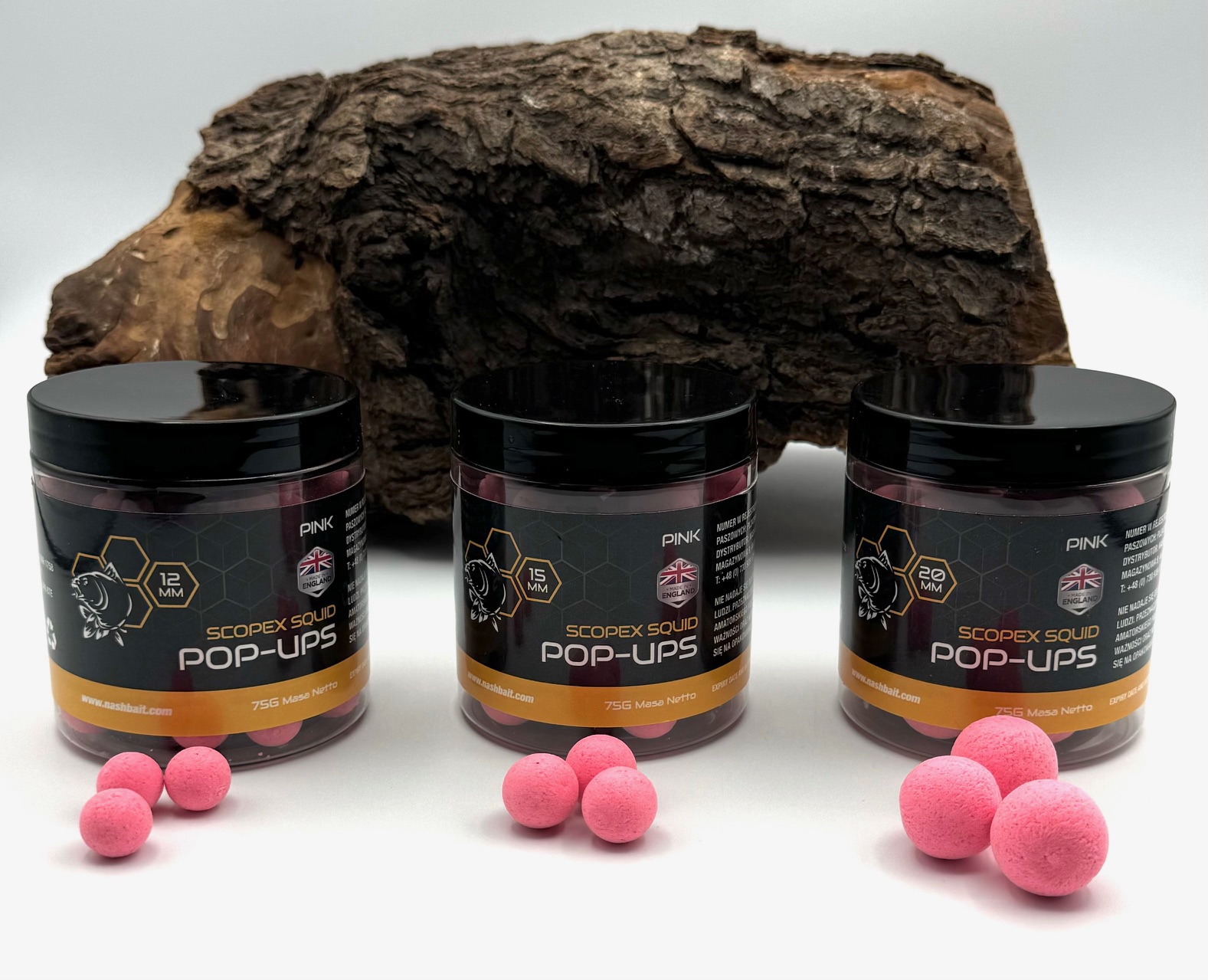 Nash Pop Ups Scopex Squid Pink 12mm 15mm 20mm 75g