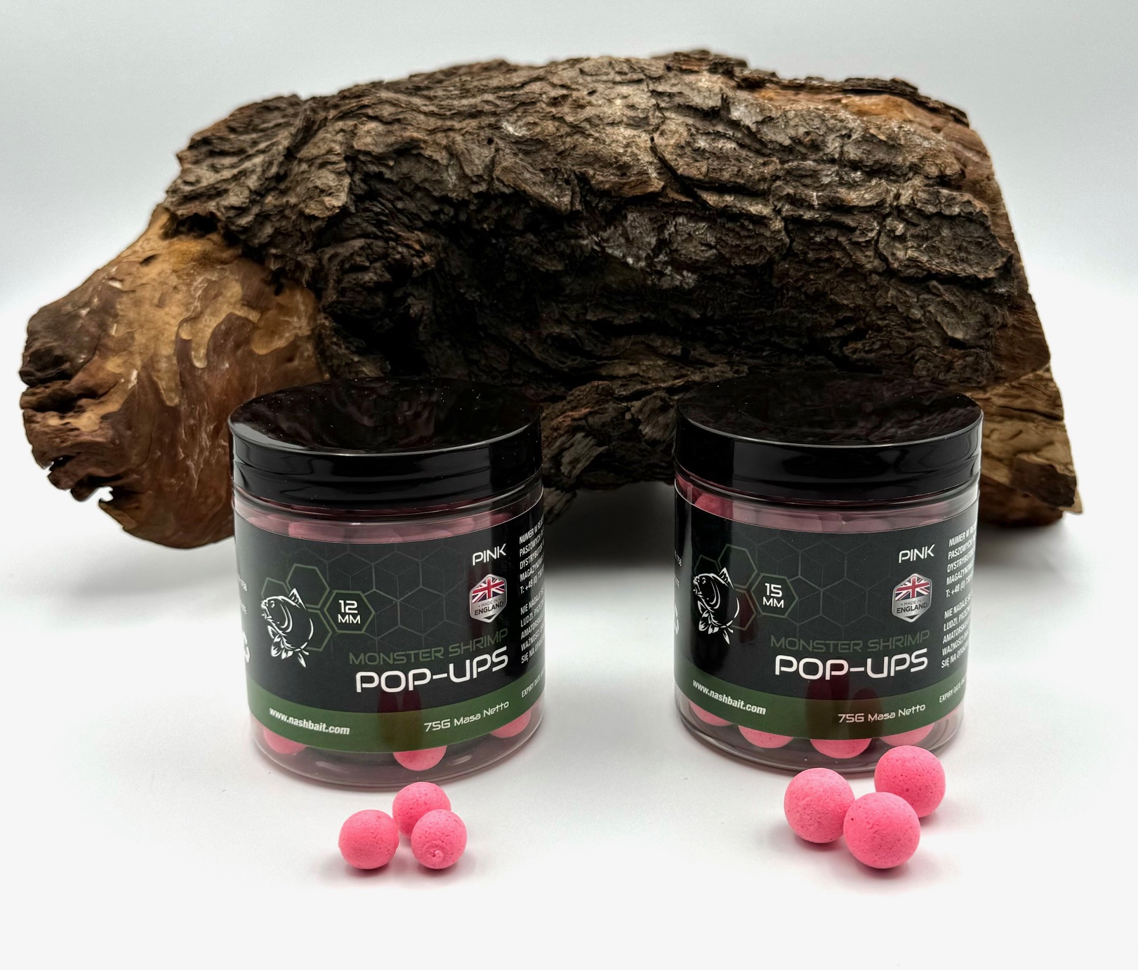 Nash Bait Pop Ups Monster Shrimp Pink 12mm 15mm 20mm 75g