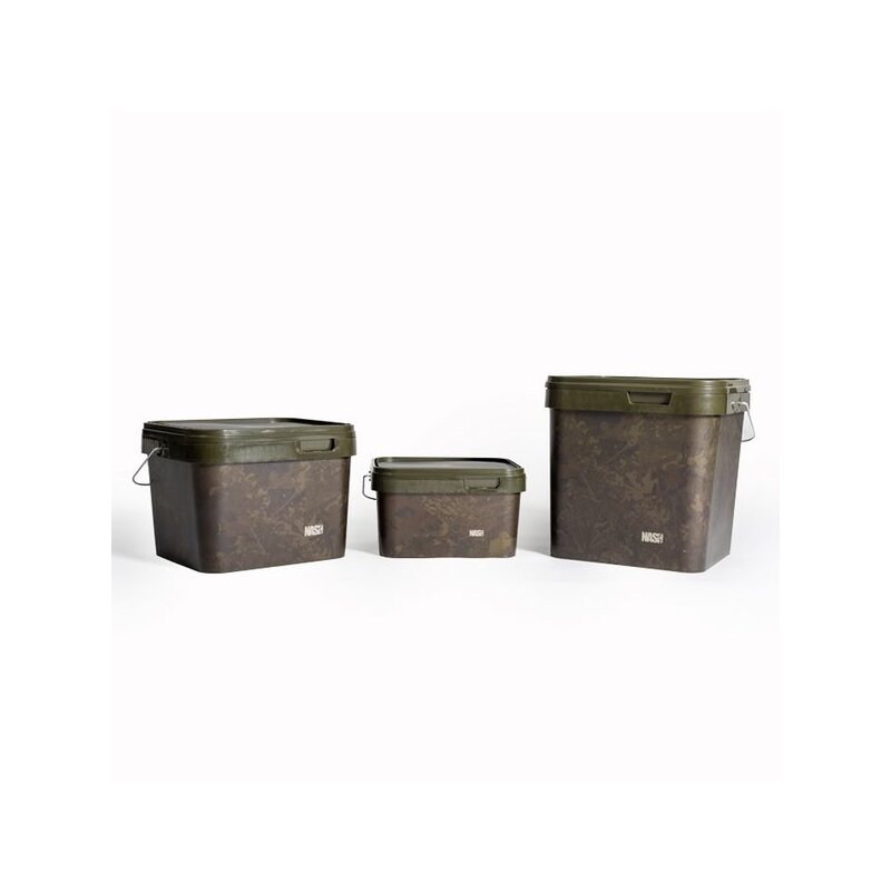 Nash Spot On Rectangular Bucket Futtereimer Camo 5L 10L 15L