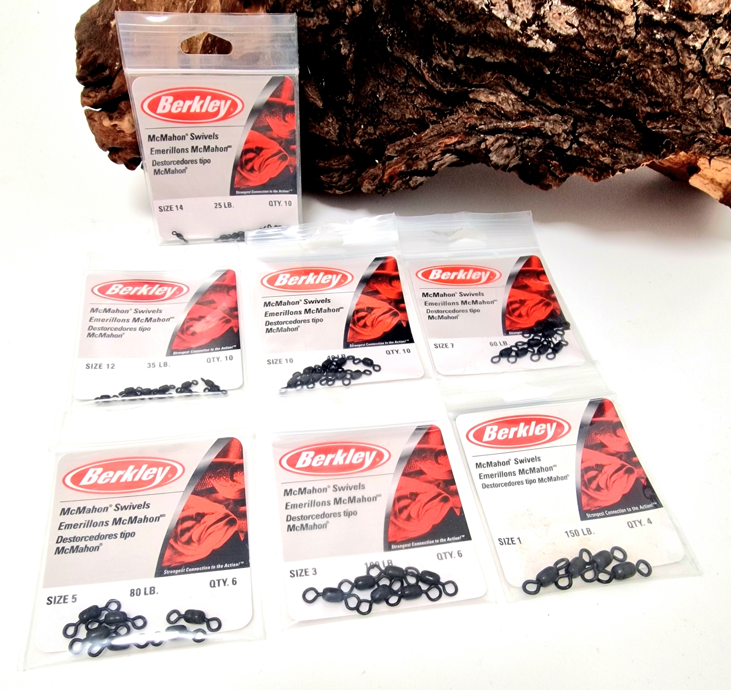 Berkley MCMAHON Swivels Gr. 1 3 5 7 10 12 14 Black ABVERKAUF