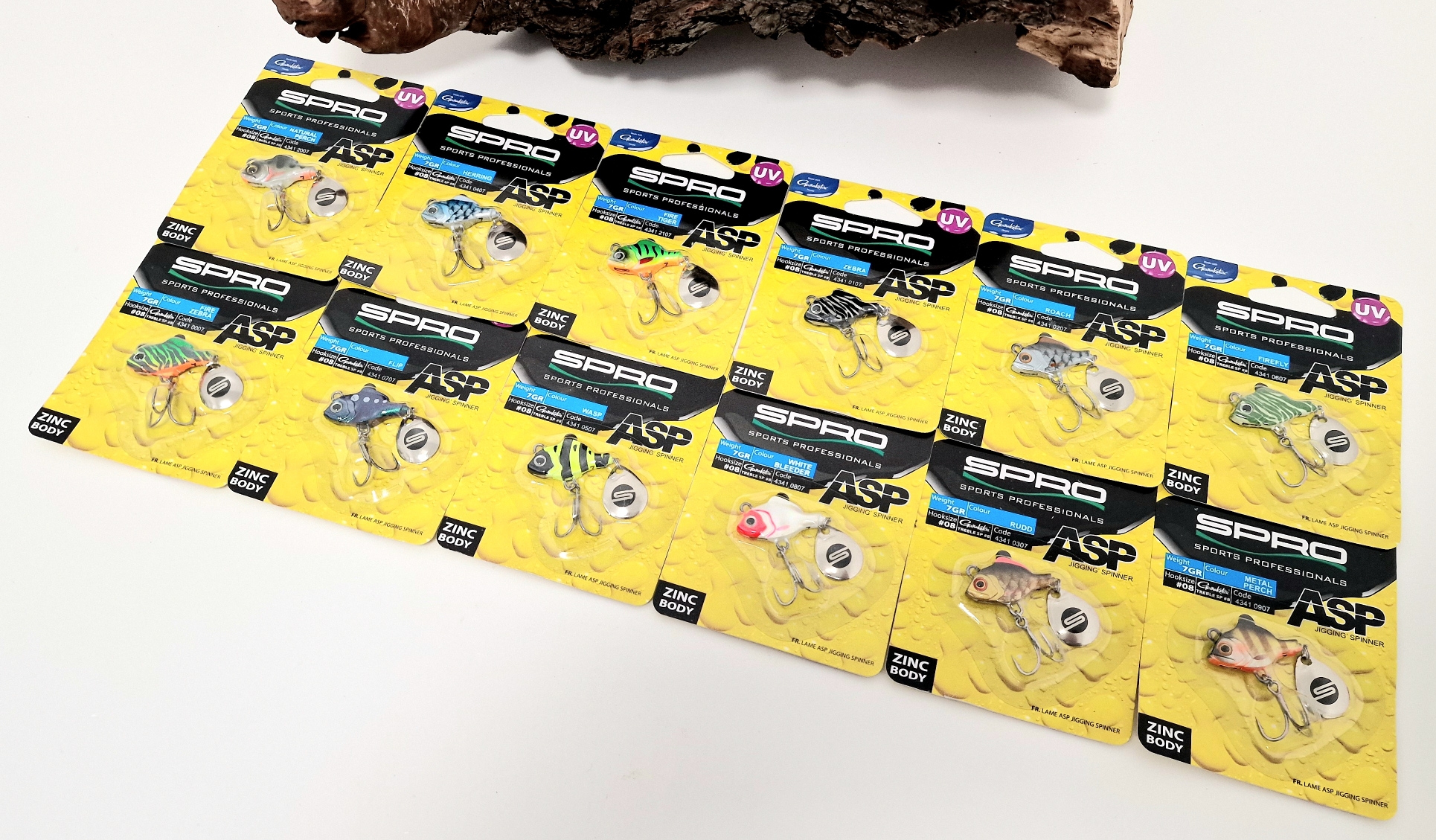 Spro ASP Spinner UV Zinc Body 7g 12 Farben ABVERKAUF