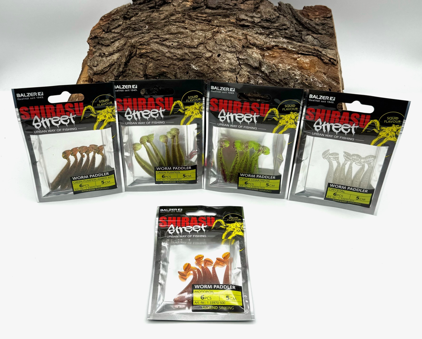 Balzer Shirasu Street Worm Paddler Schaufelschwanz 5cm 1,5g 5 Farben