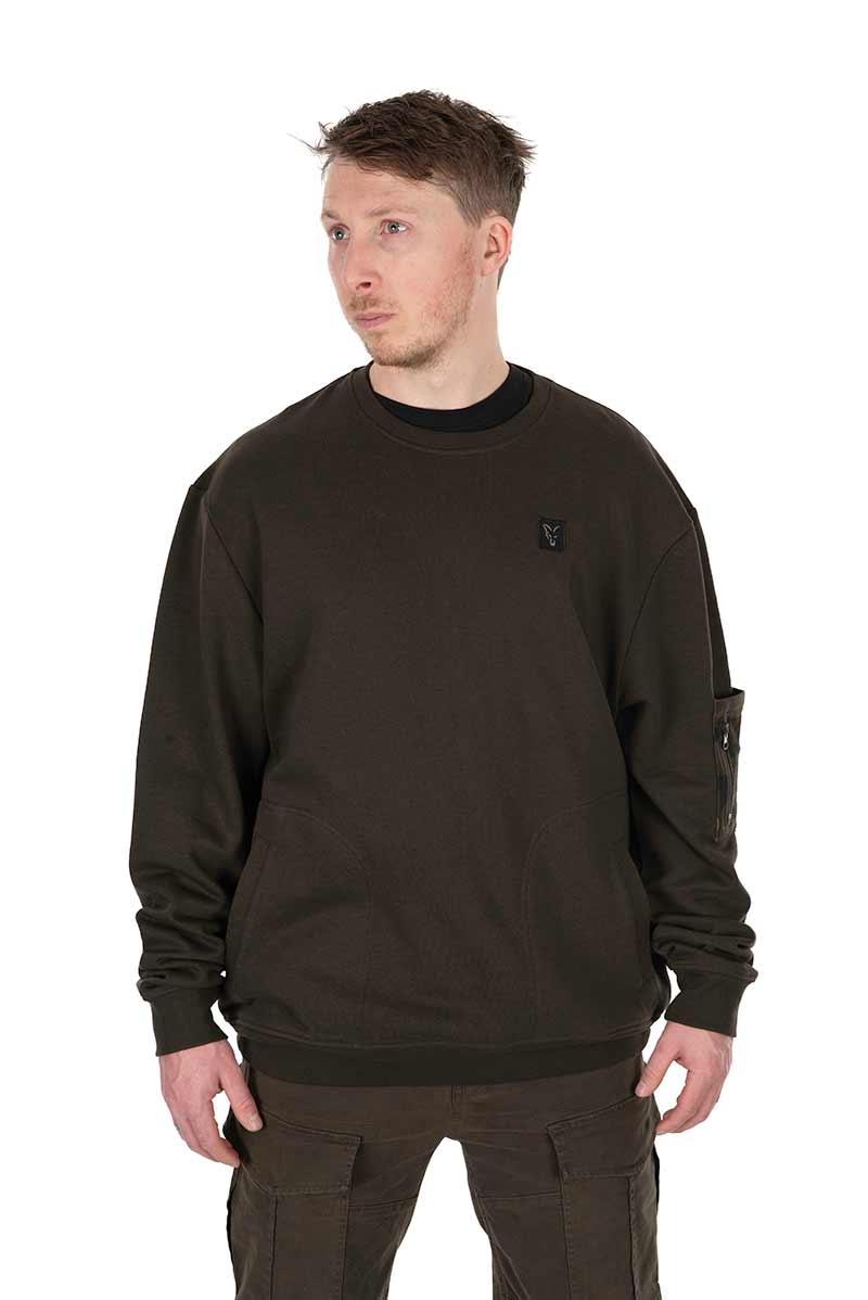 Fox LW Jumper Khaki Pullover S M L XL XXL XXXL