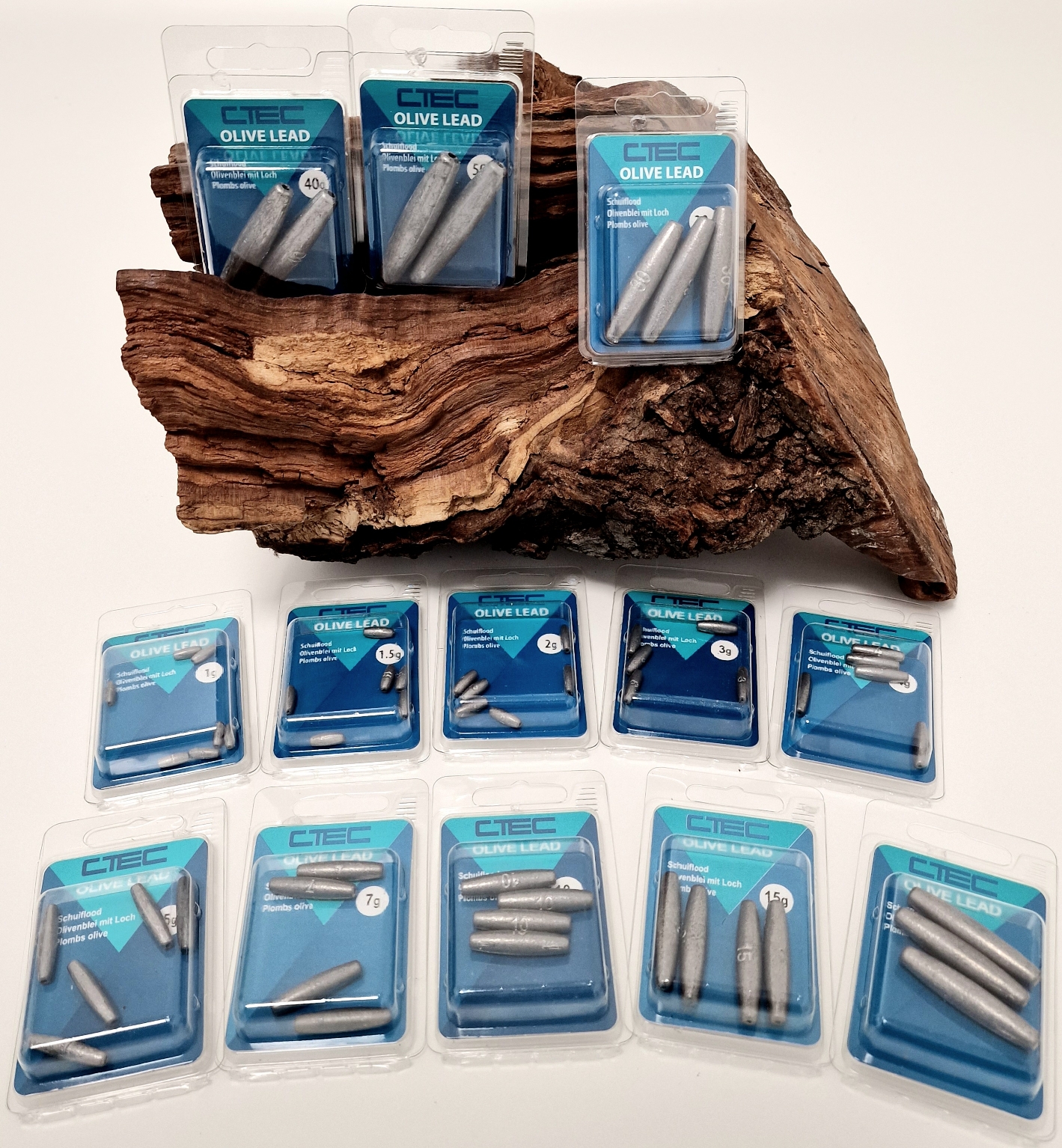 Spro C-Tec Olive Long Sinker Bleiolive 1g - 50g