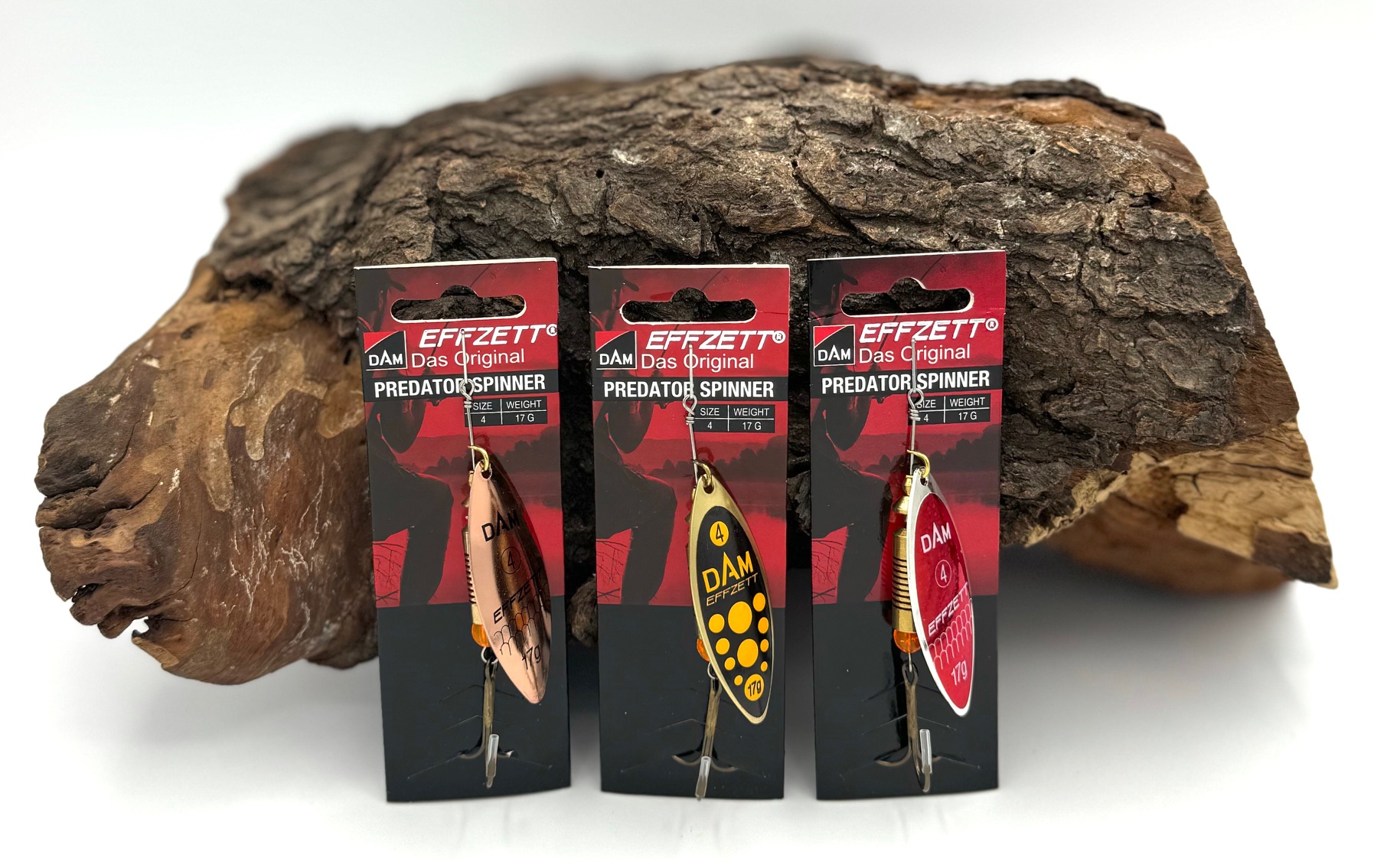 DAM Effzett Predator Spinner 17g 8 Farben Silber Gold Kupfer Reflex Fireshark Blacky Red