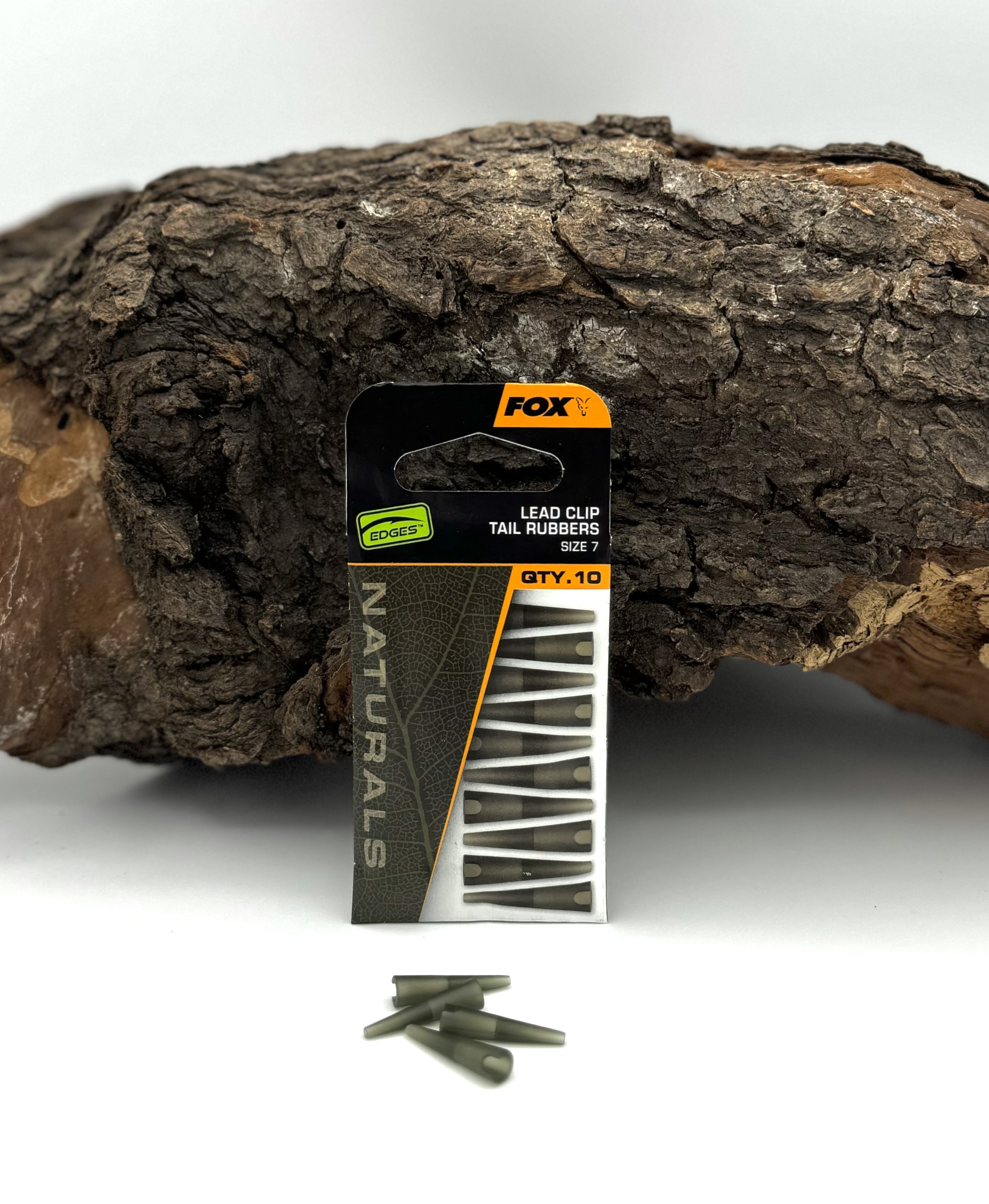 Fox Edges Naturals Lead Clip Tail Rubbers Gr. 7 10 Stück