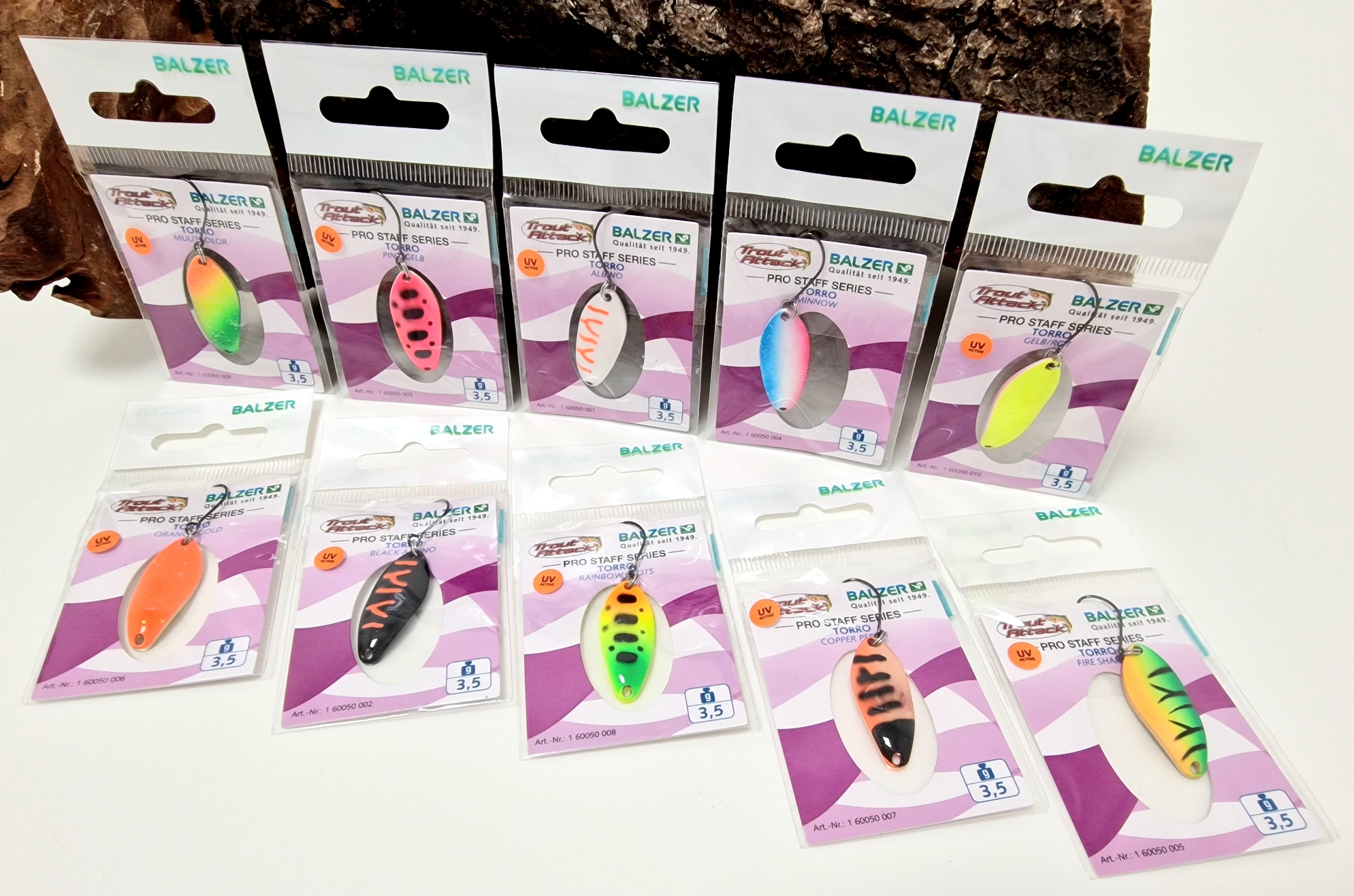 Balzer Torro Spoon 3cm 3,5g UV Active 10 Farben