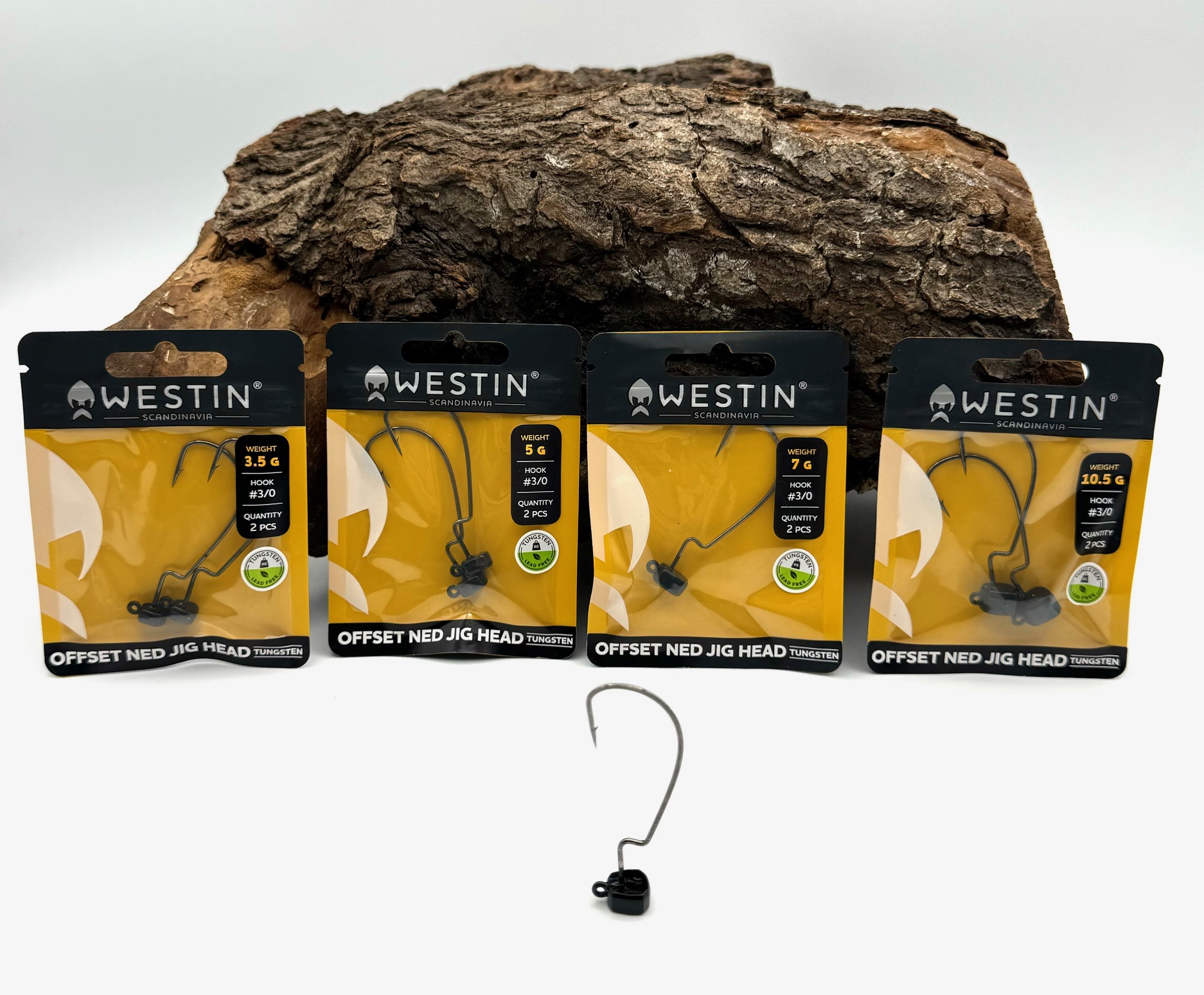 Westin Offset Ned Jig Head Tungsten Black Nickel #3/0 3,5g 5g 7g 10,5g