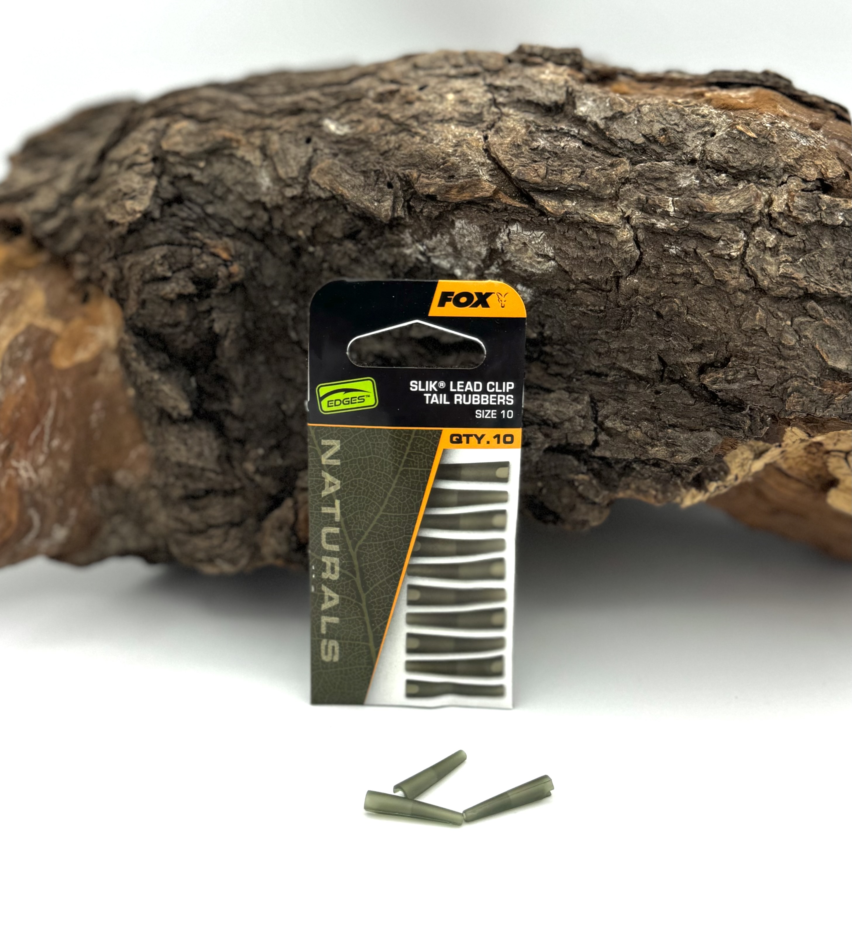 Fox Edges Naturals Slik Lead Clip Tail Rubber Gr. 10 10 Stück