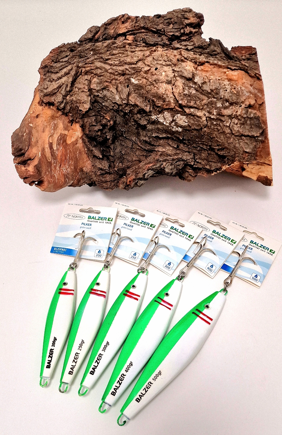 Balzer 71° North Pilker Grün Weiß 200g 250g 300g 400g 500g Bleifrei