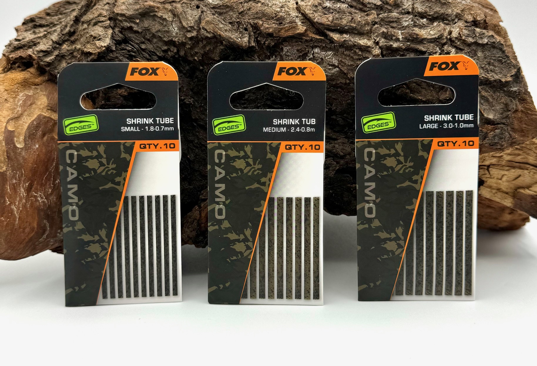 Fox Edges Camo Shrink Tube 10 Stück Small Medium Large Schrumpfschlauch