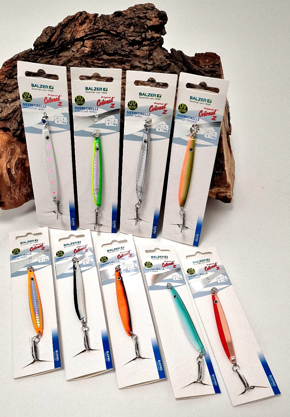 Balzer Colonel Z  Meerforelle 9cm 18g 10 Farben Meerforellenblinker Zink