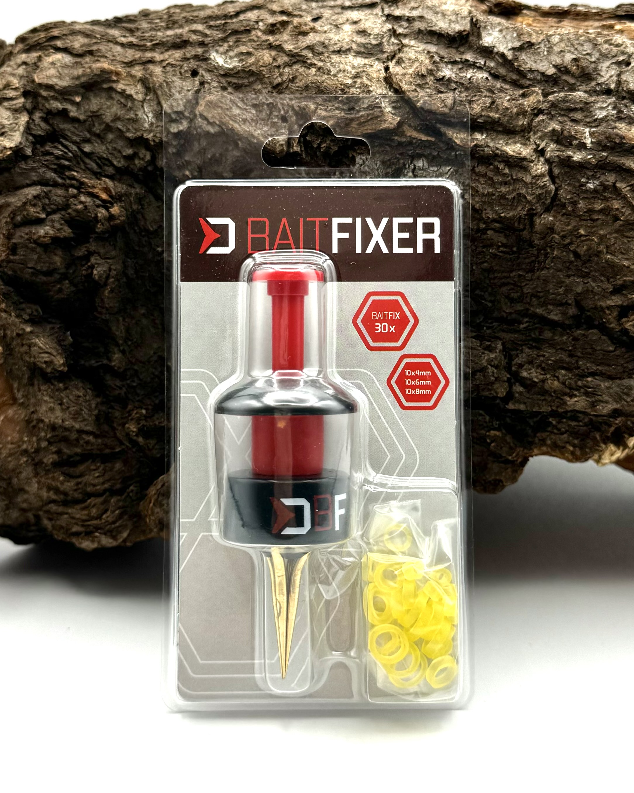 Delphin BaitFIXER Gummiband Einfädler + 30 Gummibänder