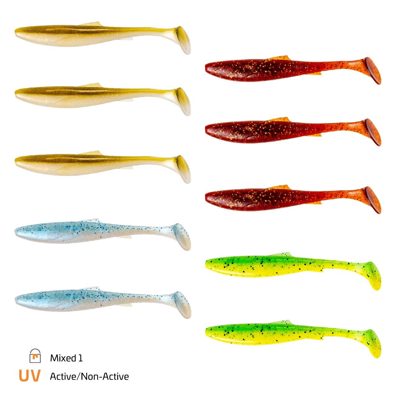 Zeck Dude 2,5Inch 6,4cm 1,6g Mixed Packungen ABVERKAUF