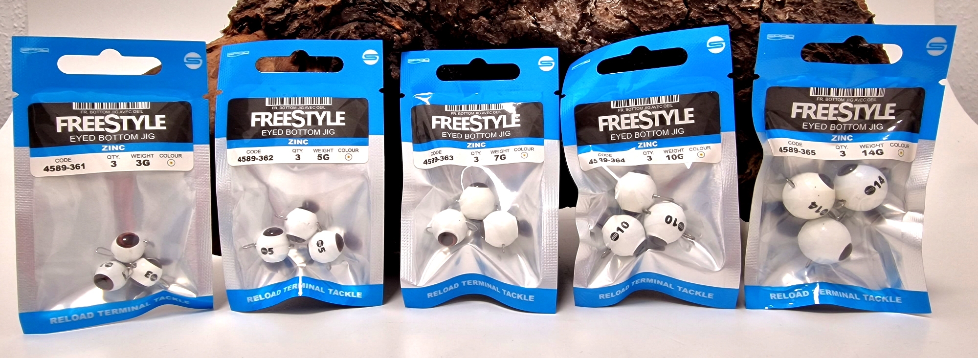 Spro Freestyle Eyed Bottom Jigs Glow White 3g 5g 7g 10g 14g Zinc