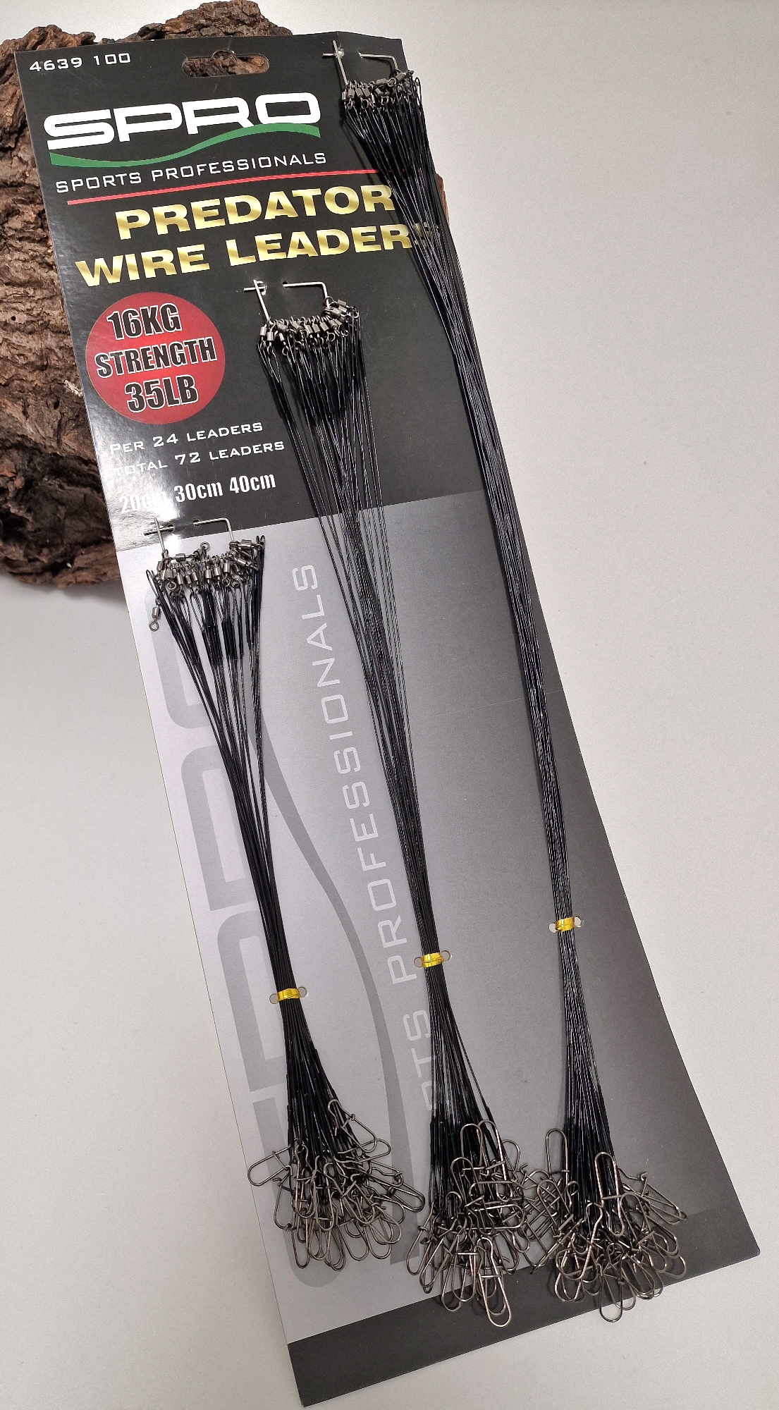 Spro Predator Wire Leader 1x7 35lb 16kg 20cm 30cm 40cm 72 Stück
