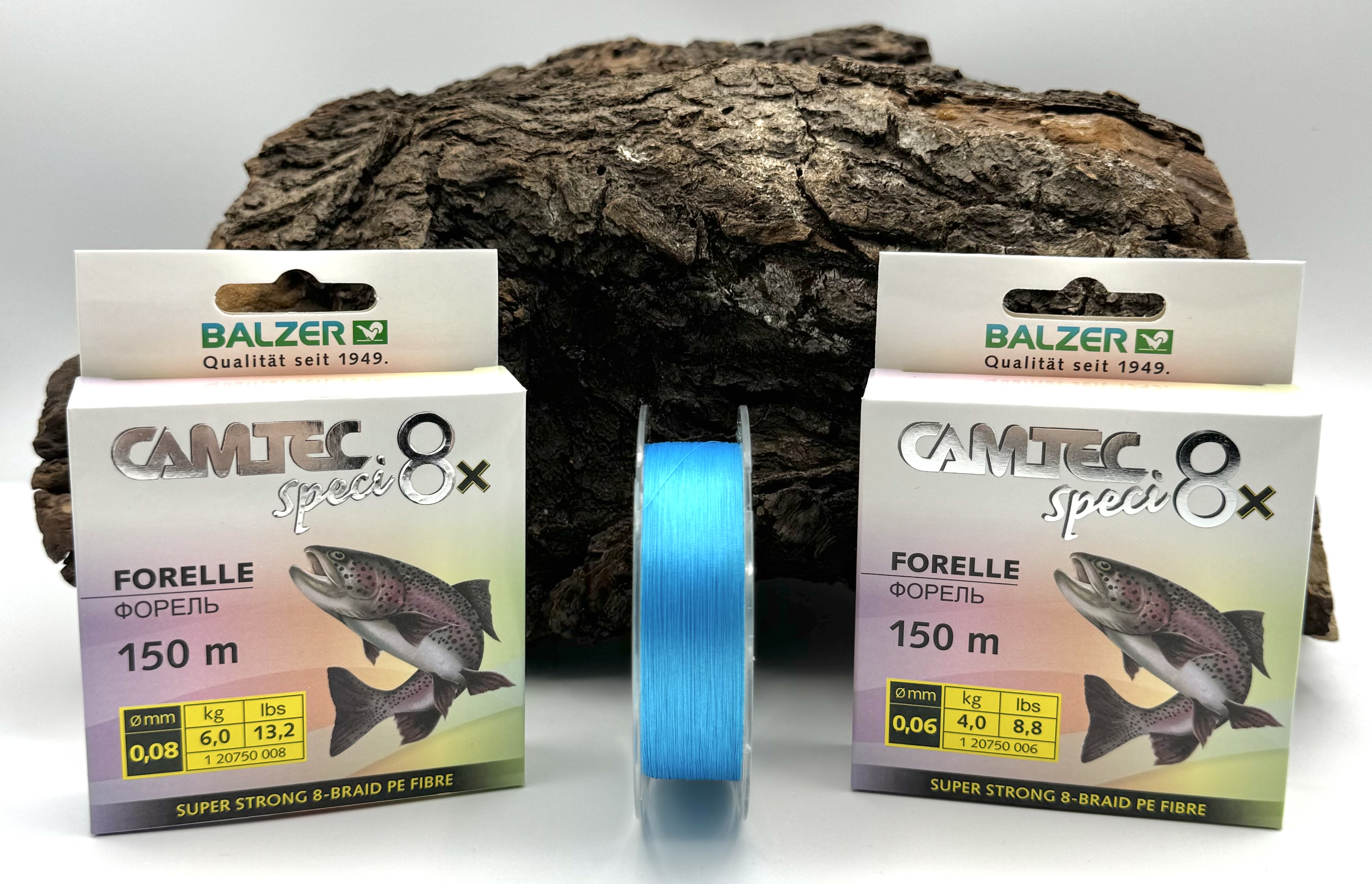 Balzer Camtec Speci 8x geflochtene Schnur Forelle 0,06mm 0,08mm 150m Blau