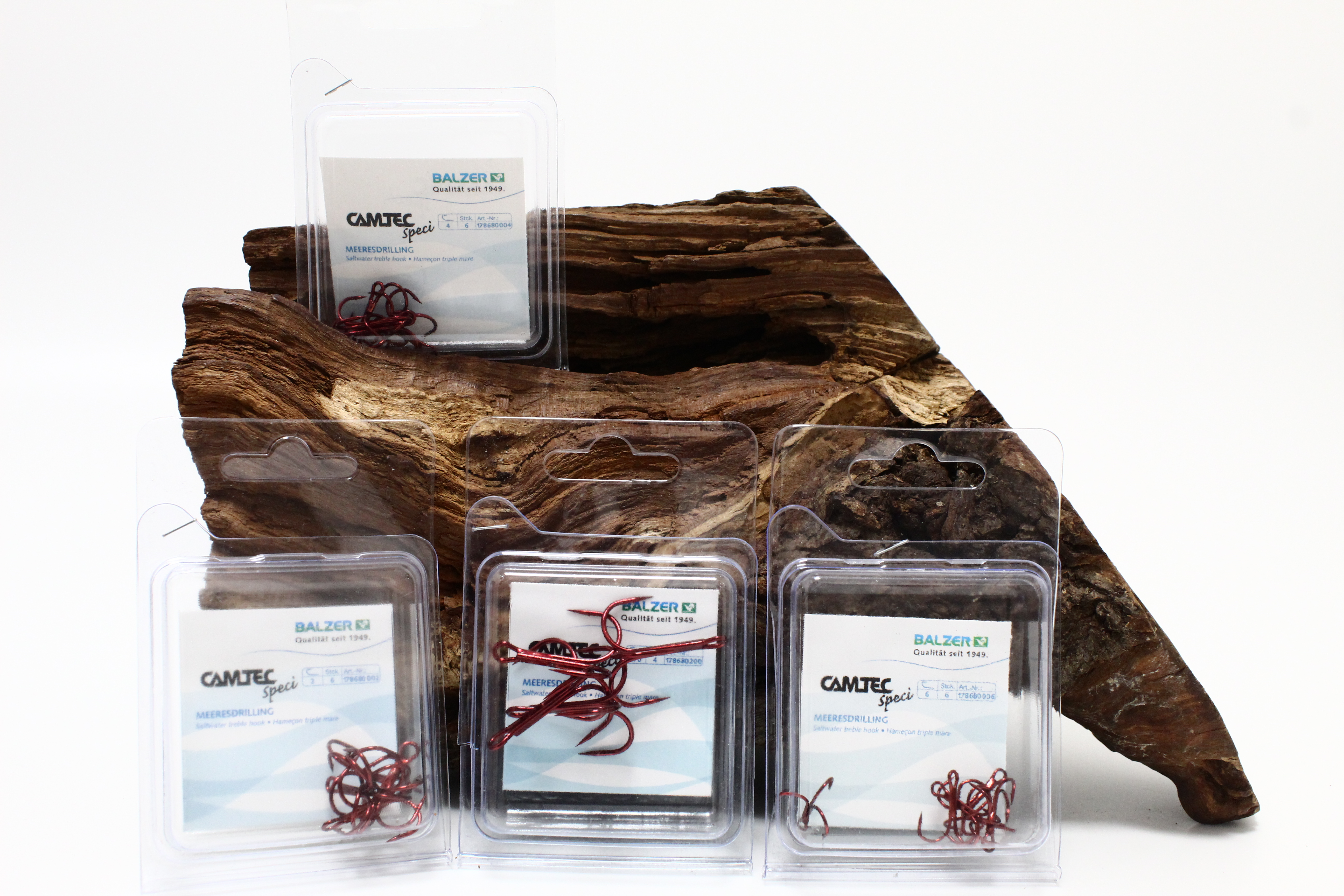 Balzer Camtec Speci Meeresdrilling rot Gr. 1 2 4 6 8 10 1/0 2/0
