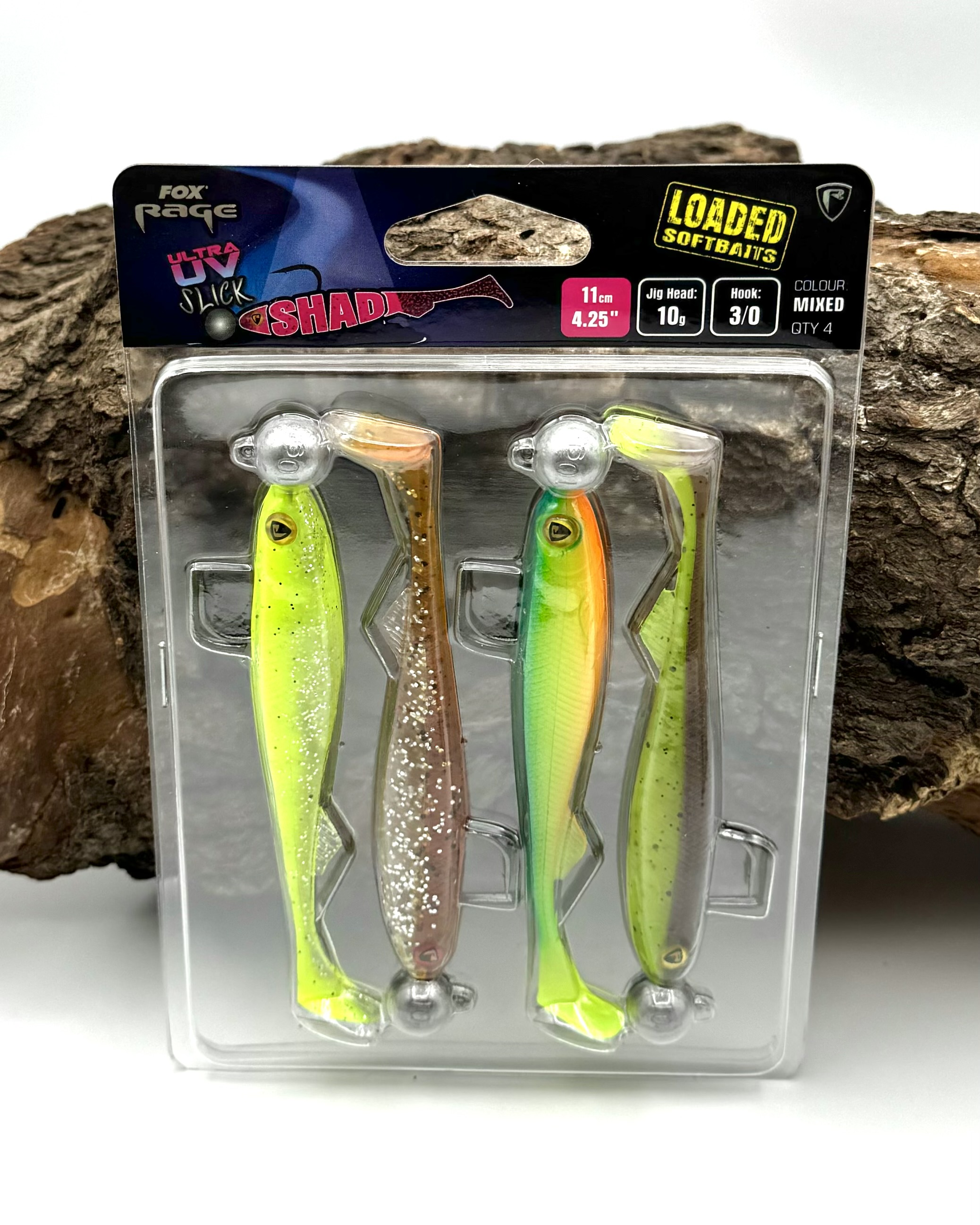 Fox Rage Ultra UV Slick Shads Mixed Colour Pack 11cm 10g