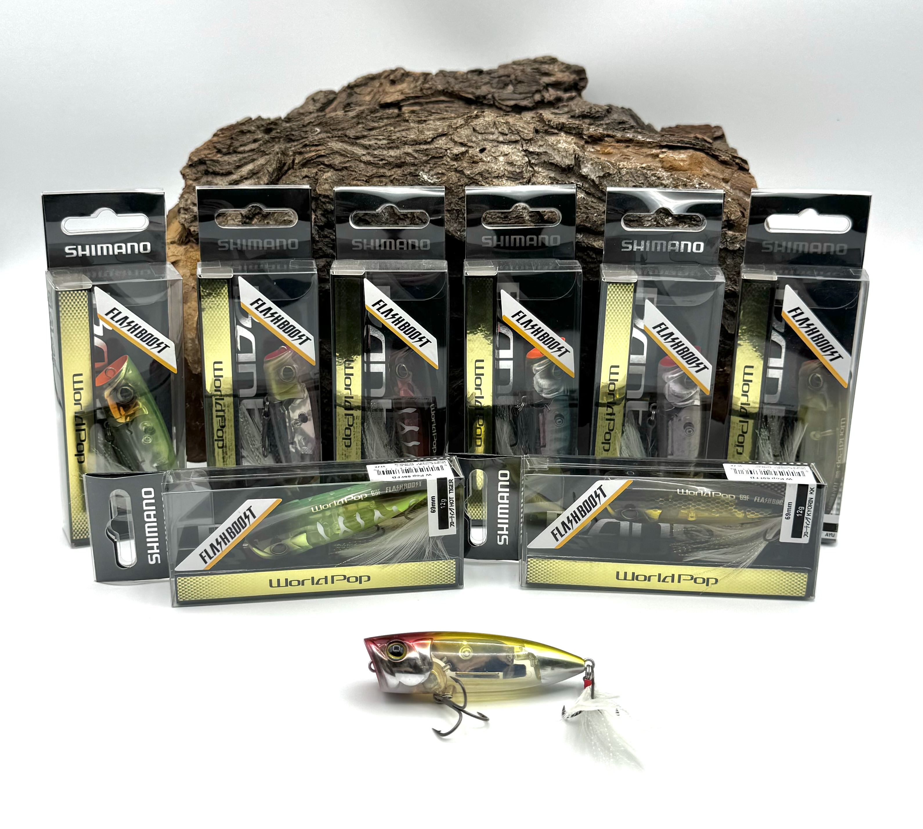 Shimano BT Bantam World Pop Flash Boost 6,9cm 12g Popper 10 Farben ABVERKAUF