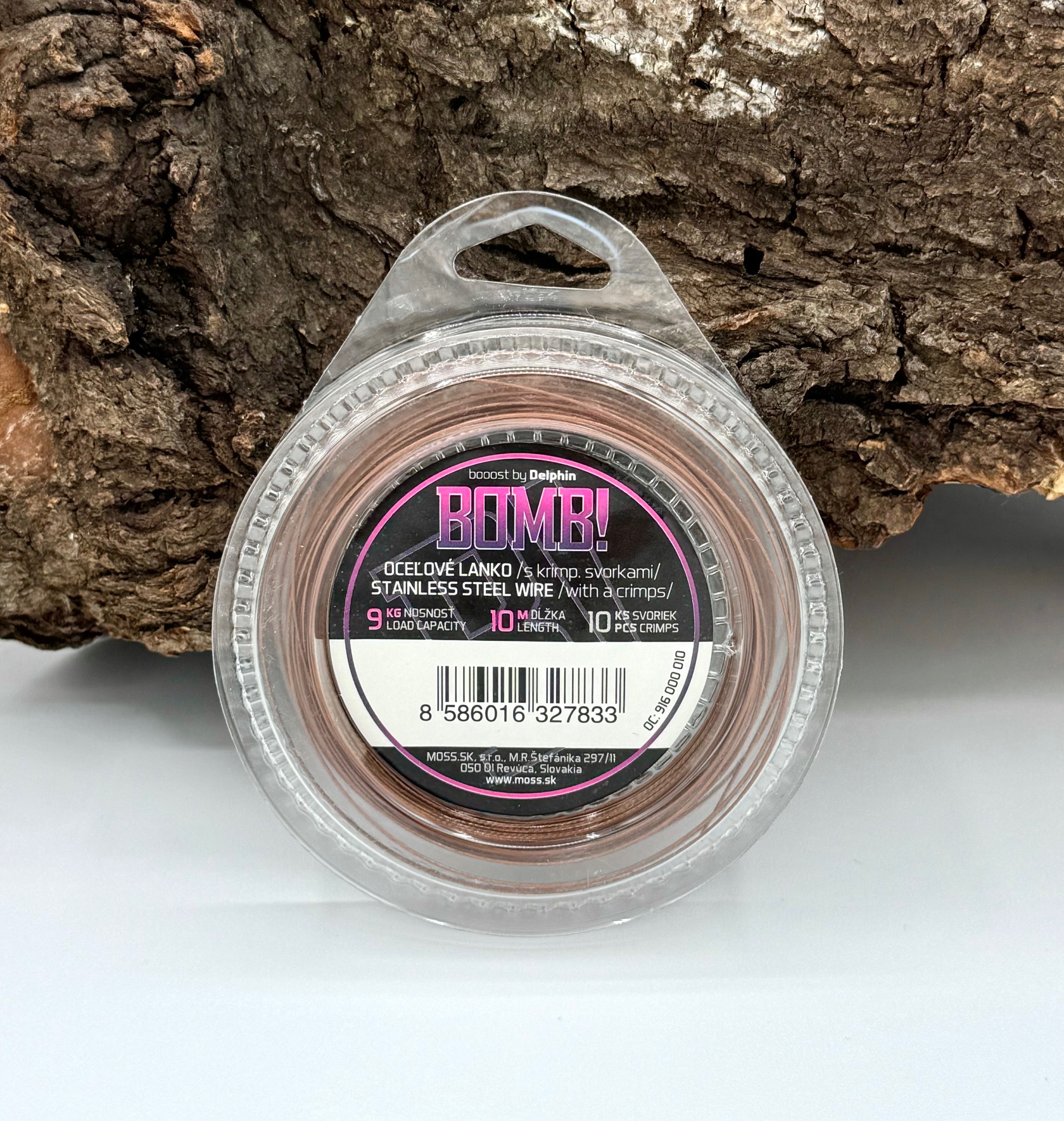 Delphin BOMB Stahlvorfach mit Crimps 7 Edelstahldraht 10m 9kg