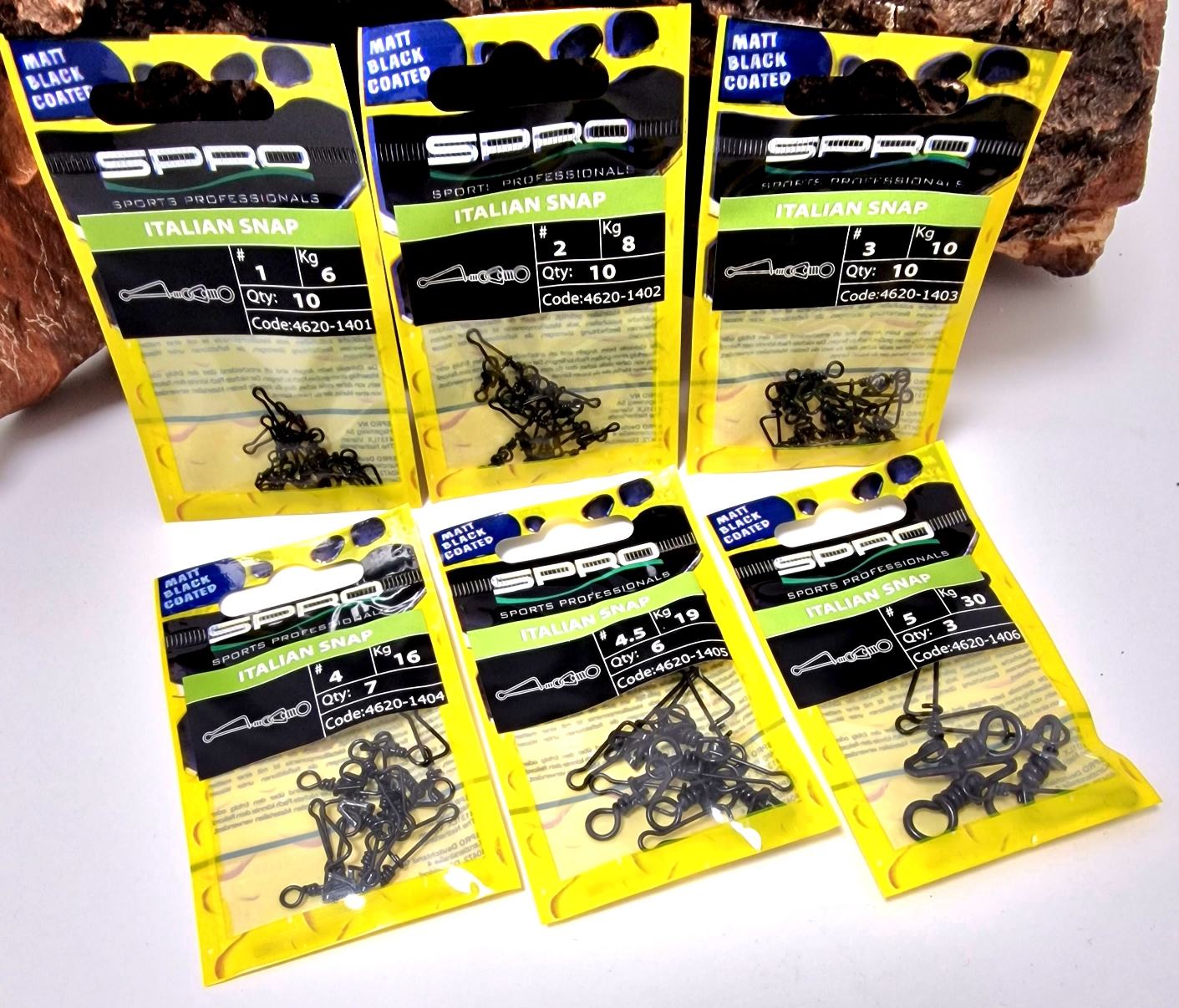 Spro Matte Black Double Italian Snap Gr. 1 2 3 4 4,5 5