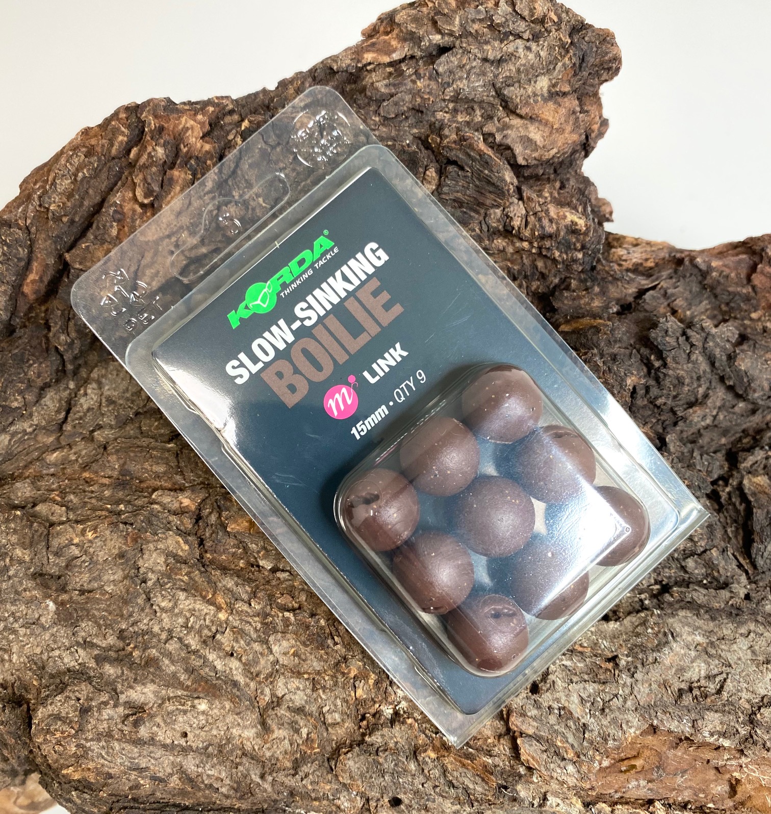 Korda Slow Sinking Boilie Wafter Mainline Link 15mm 9 Stück Plastic