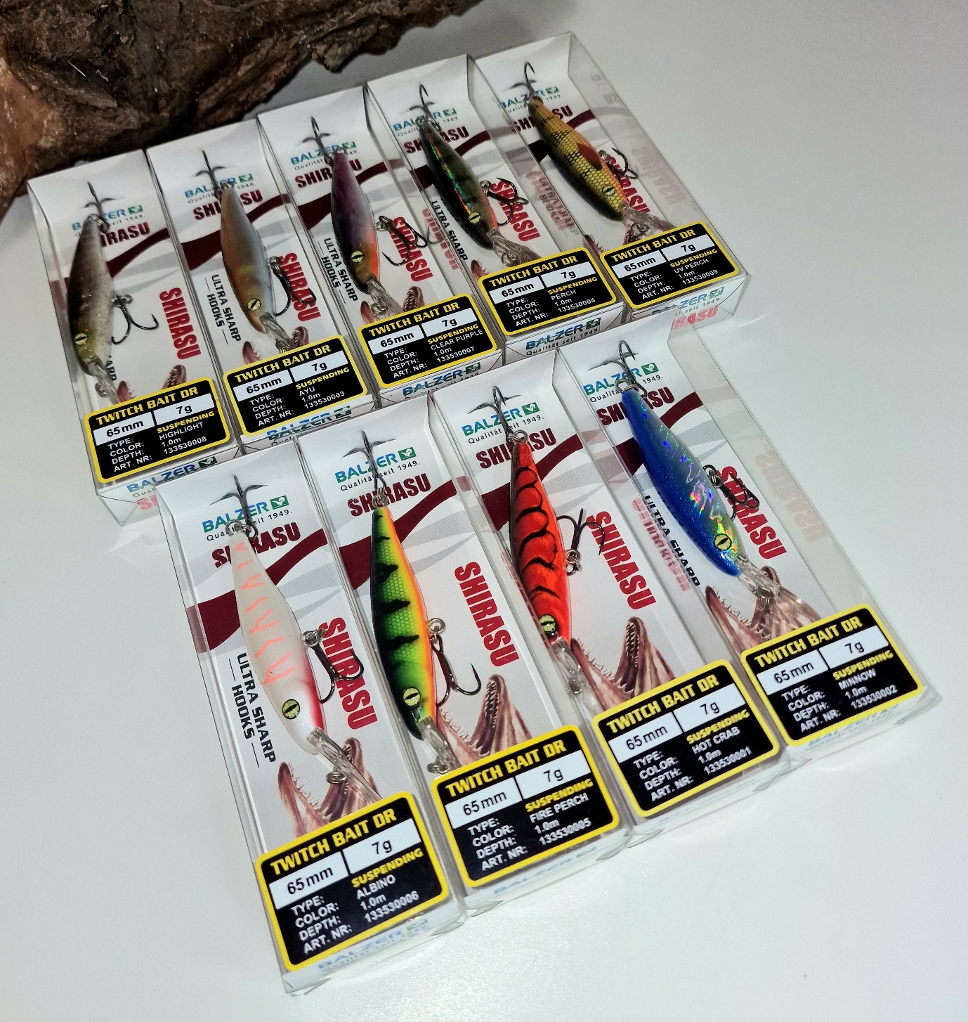 Balzer Shirasu Twitchbait DR 6,5cm 8g Suspending 9 Farben Albino Perch Crab Ayu usw.