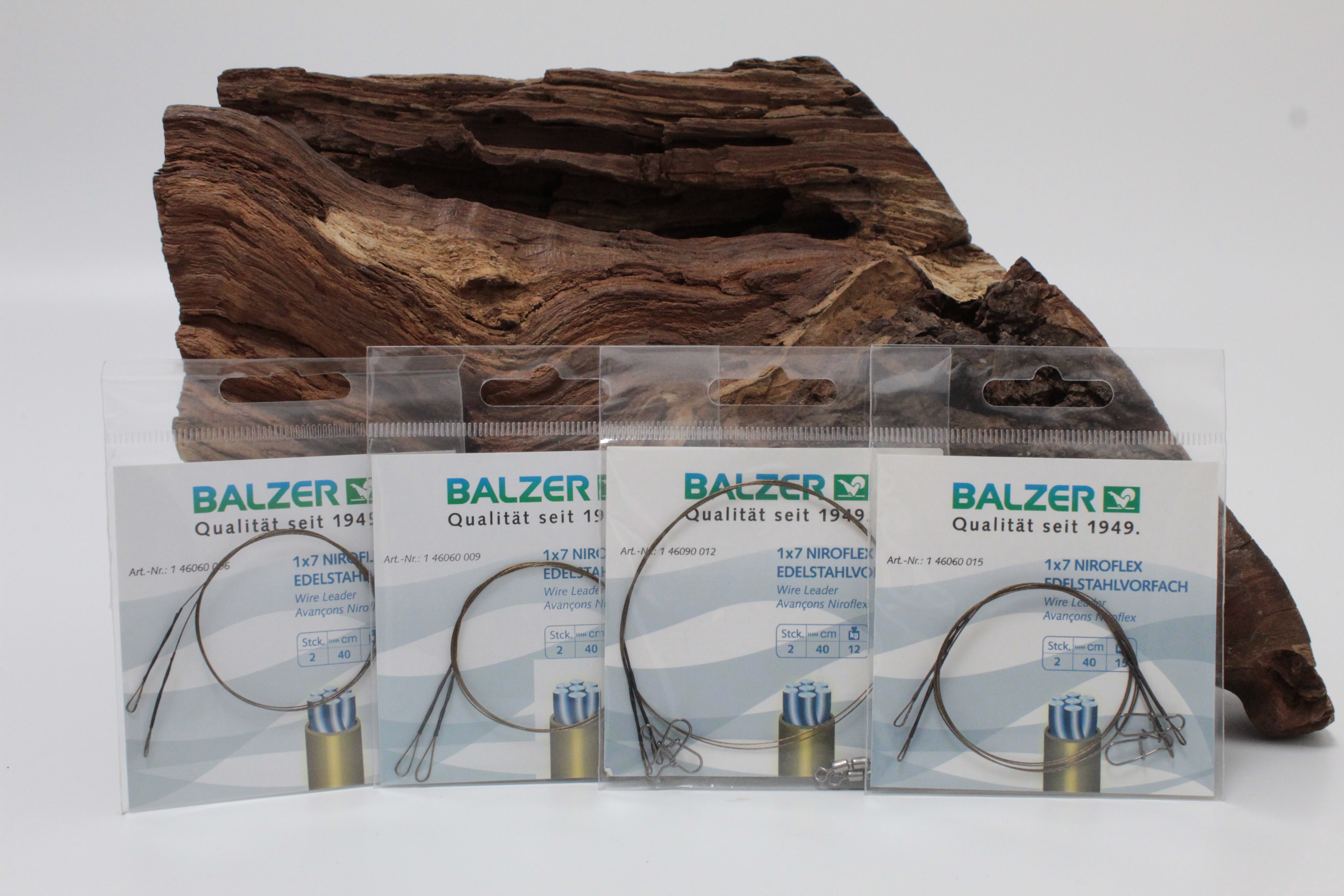 Balzer 1x7 Niroflex Vorfach Snap Schlaufe 40cm 6kg 9kg 12kg 15kg