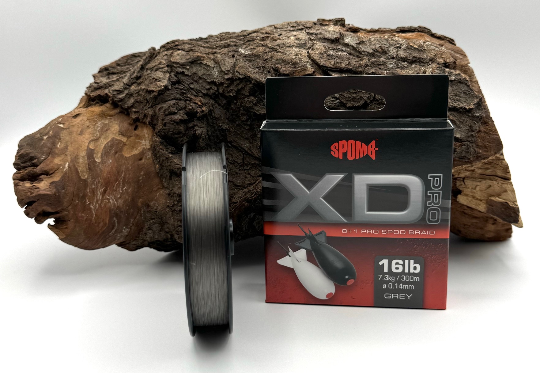 Spomb XD Pro Braid Grey 8+1 geflochtene Schnur 0,14mm 16lbs 7,3kg 300m